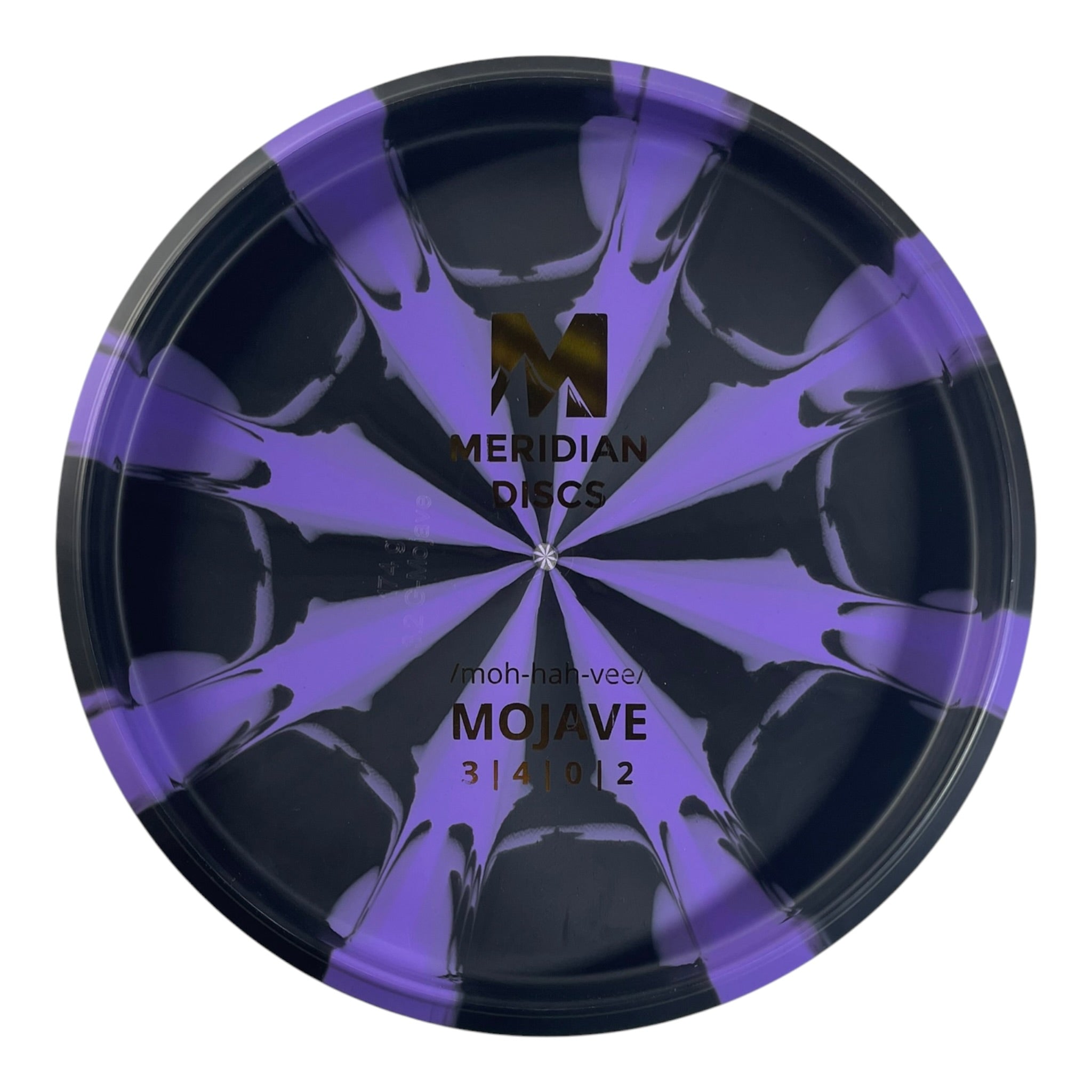 Meridian Discs Mojave | Marbled Graphite | Purple/Gold 174g (Bottom Stamp) Disc Golf