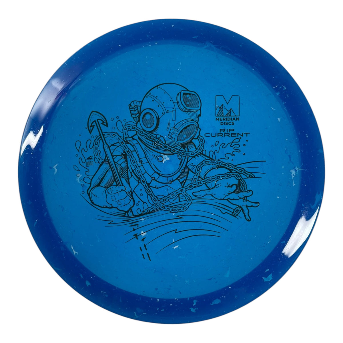 Meridian Discs Rip Current | Marbled Clarus | Blue/Gold 175g Disc Golf