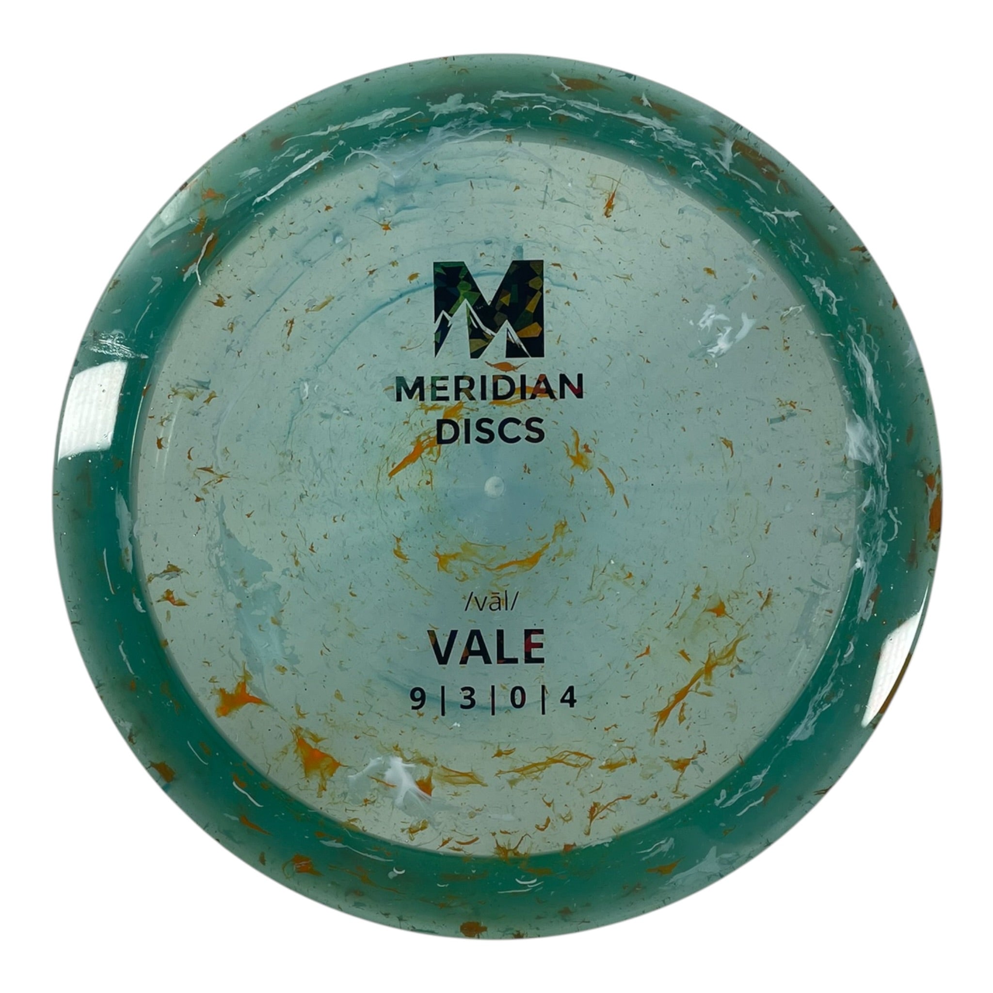 Meridian Discs Vale | Marbled Clarus | Teal/Black Holo 173g Disc Golf