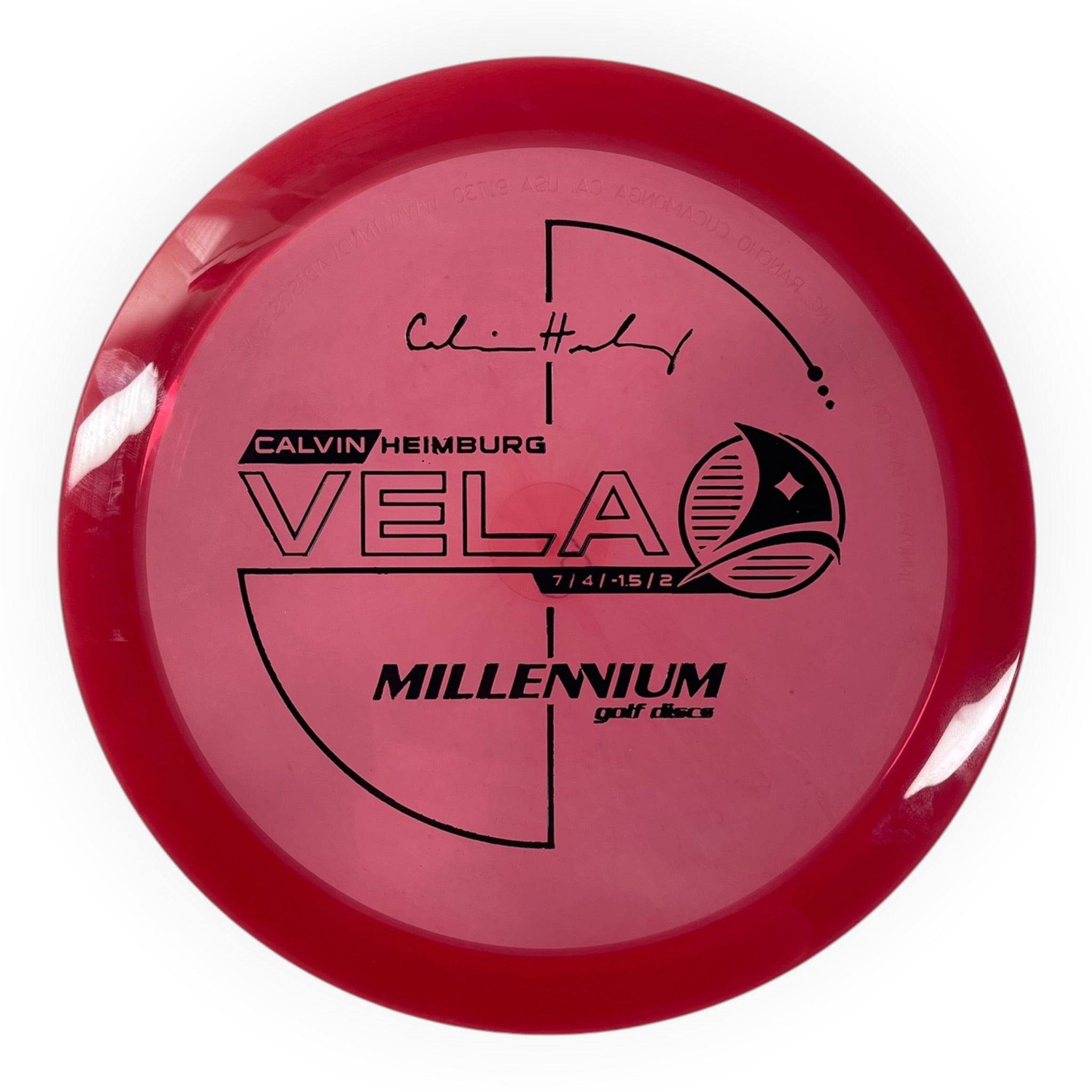 Millennium Golf Discs Vela | Quantum | Red/Black 170g (Calvin Heimburg) Disc Golf