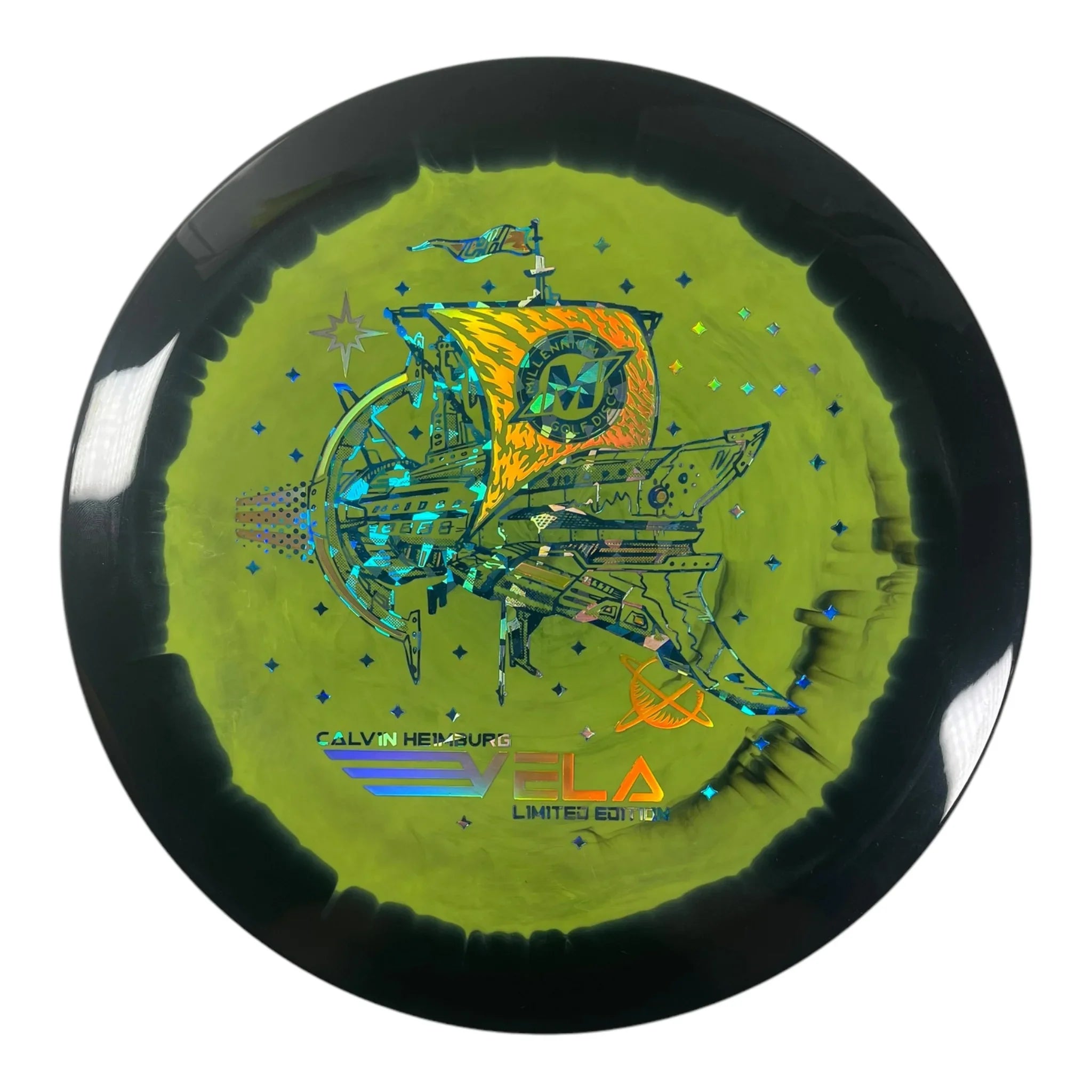 Millennium Golf Discs Vela | Sirius Helio | Green/Blue Holo 172-173g (Calvin Heimburg) Disc Golf