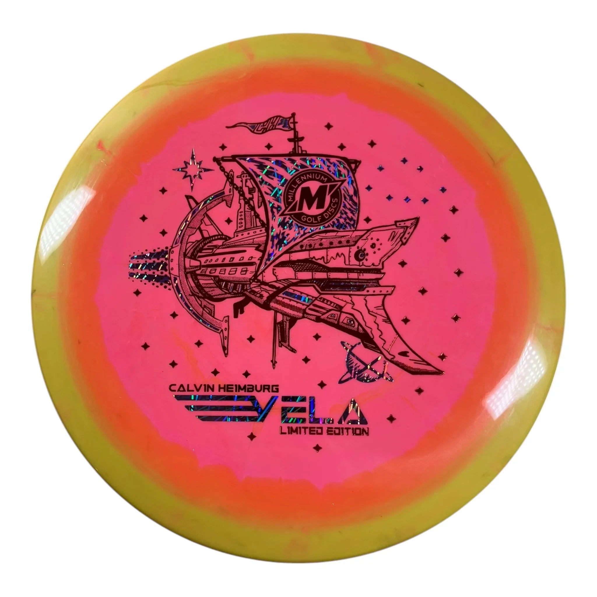 Millennium Golf Discs Vela | Sirius Helio | Pink/Gold 166g (Calvin Heimburg) Disc Golf