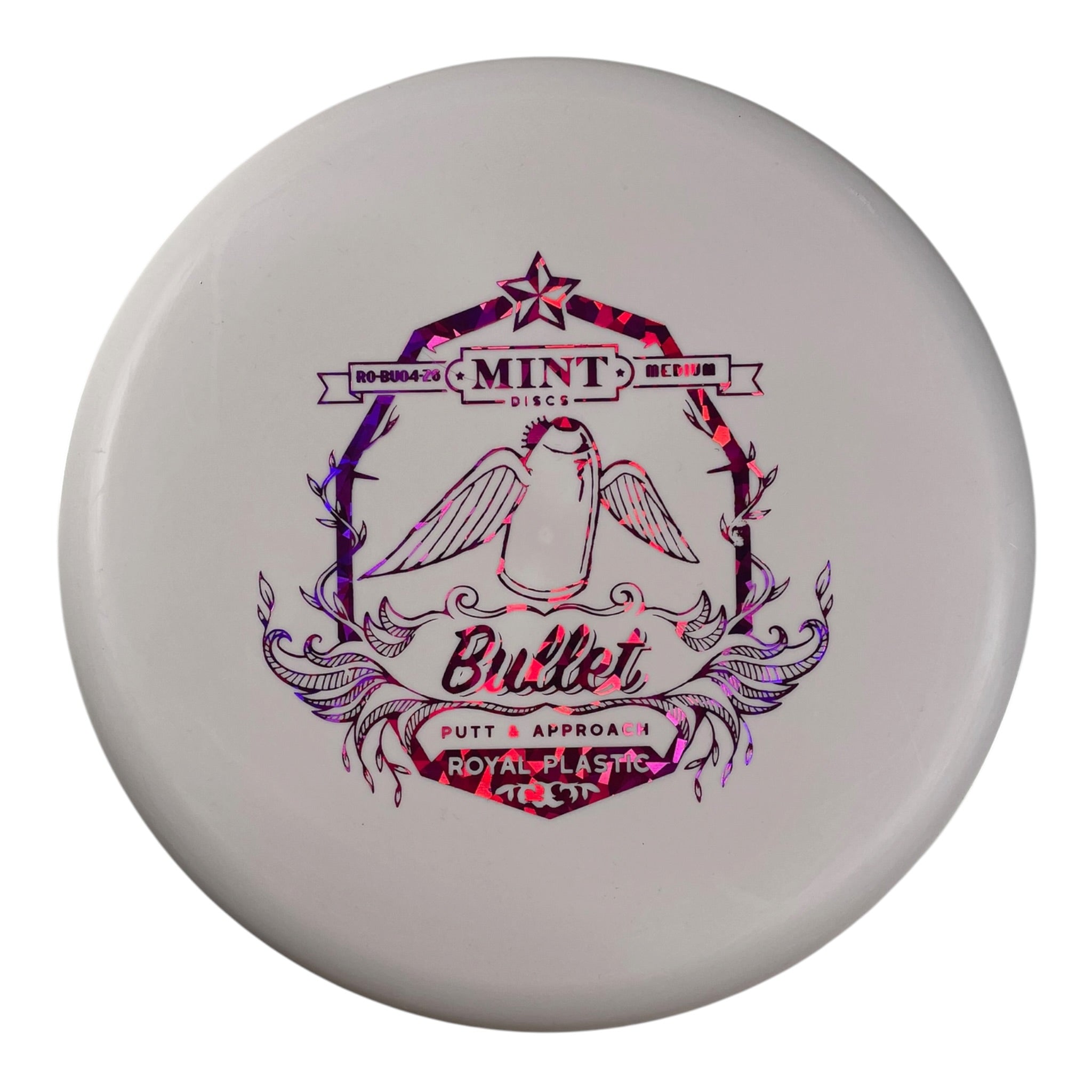 Mint Discs Bullet | Medium Royal | Light Pink/Pink Holo 175g Disc Golf