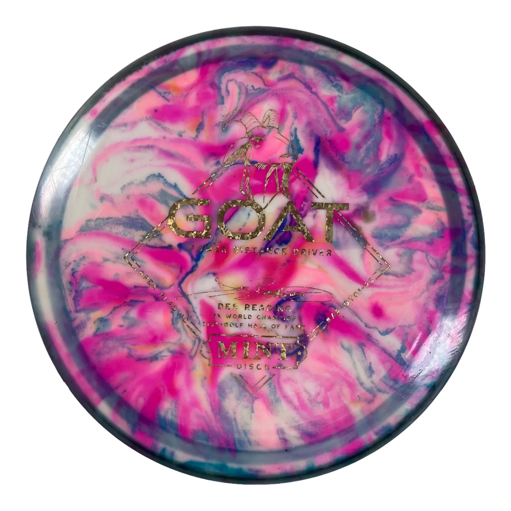 Mint Discs Goat - Used Good | Apex | White/Dye 173g (Des Reading) Disc Golf