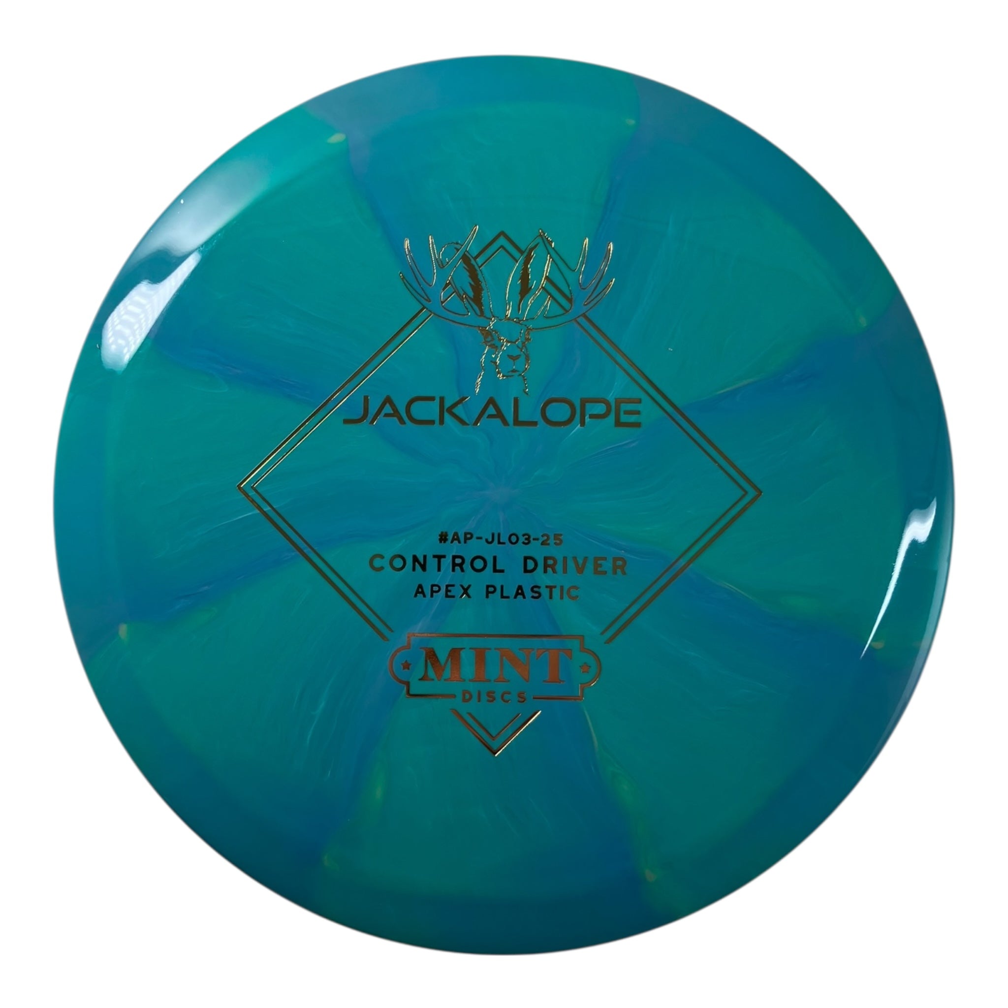 Mint Discs Jackalope | Apex Swirl | Teal/Gold 174g Disc Golf