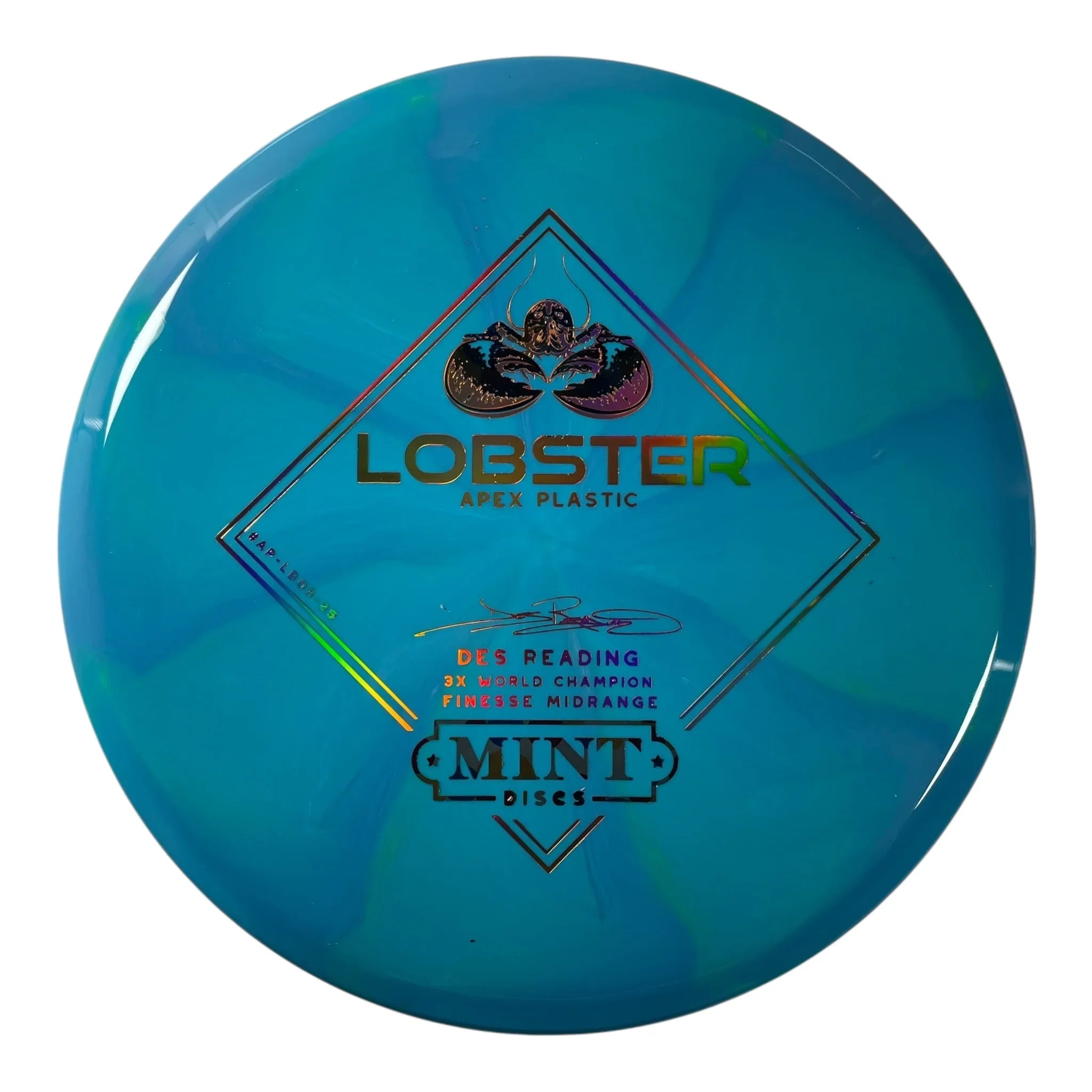 Mint Discs Lobster | Apex Swirl | Blue/Dots/Gold 174g Disc Golf