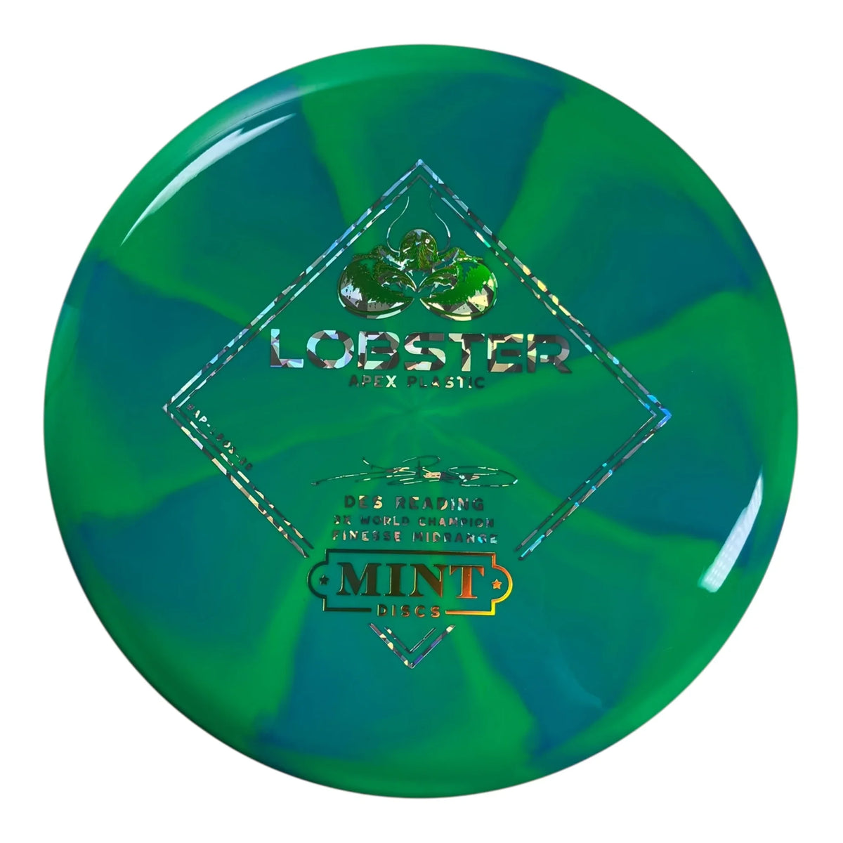 Mint Discs Lobster | Apex Swirl | Blue/Green/Holo 174g Disc Golf