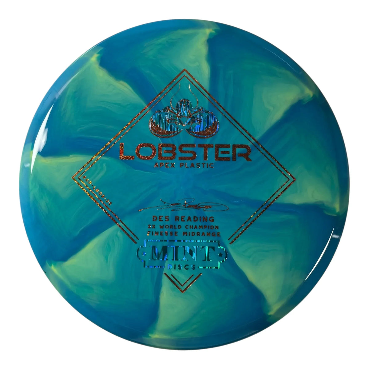 Mint Discs Lobster | Apex Swirl | Blue/Multi/Bronze 178g Disc Golf