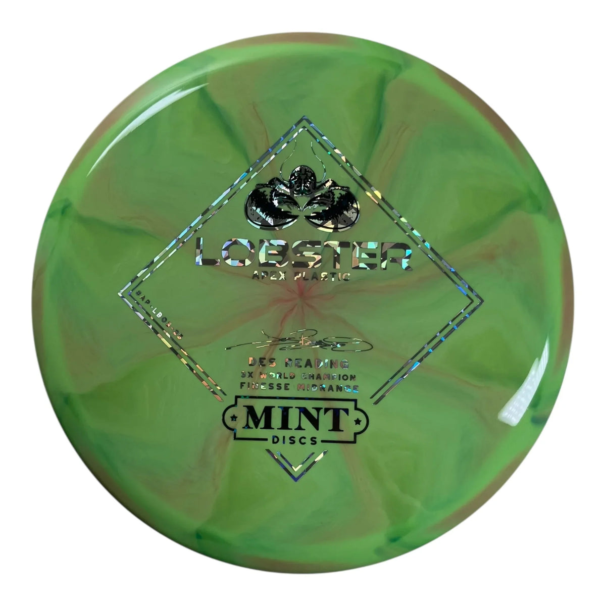 Mint Discs Lobster | Apex Swirl | Green/Black/Holo 174g Disc Golf
