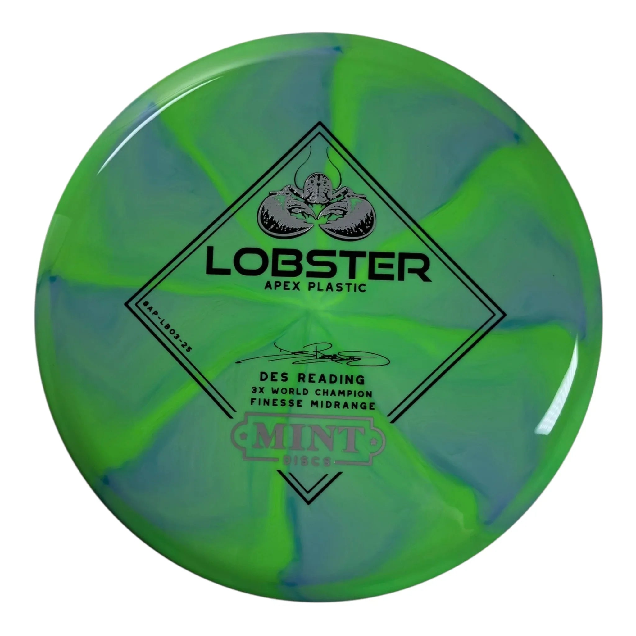 Mint Discs Lobster | Apex Swirl | Green/Blue/Silver 174g Disc Golf