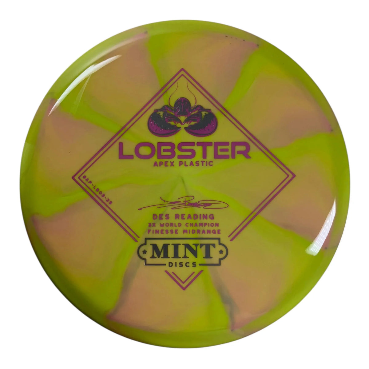 Mint Discs Lobster | Apex Swirl | Green/Pink/Grey 174g Disc Golf