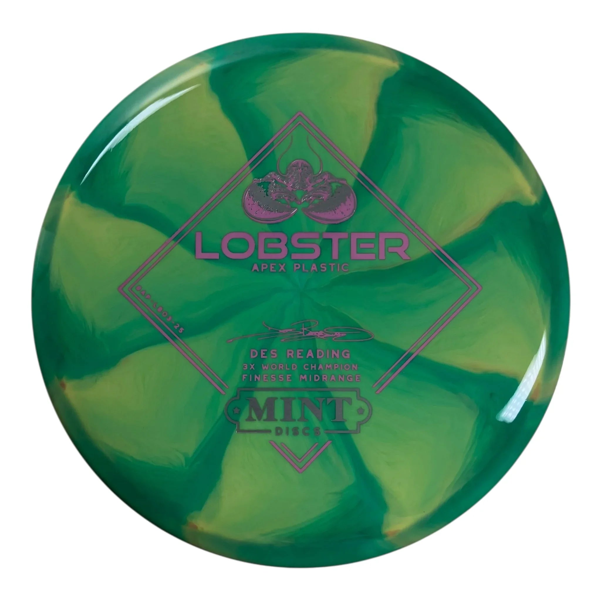 Mint Discs Lobster | Apex Swirl | Green/Pink/Silver 174g Disc Golf