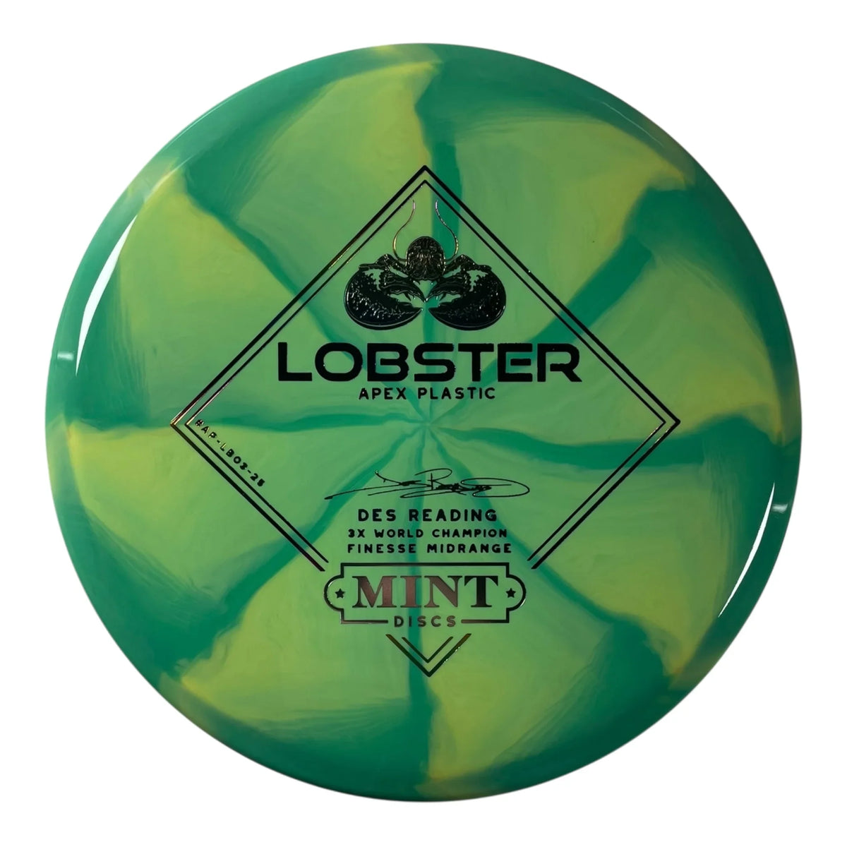 Mint Discs Lobster | Apex Swirl | Green/Silver/Rainbow 174g Disc Golf