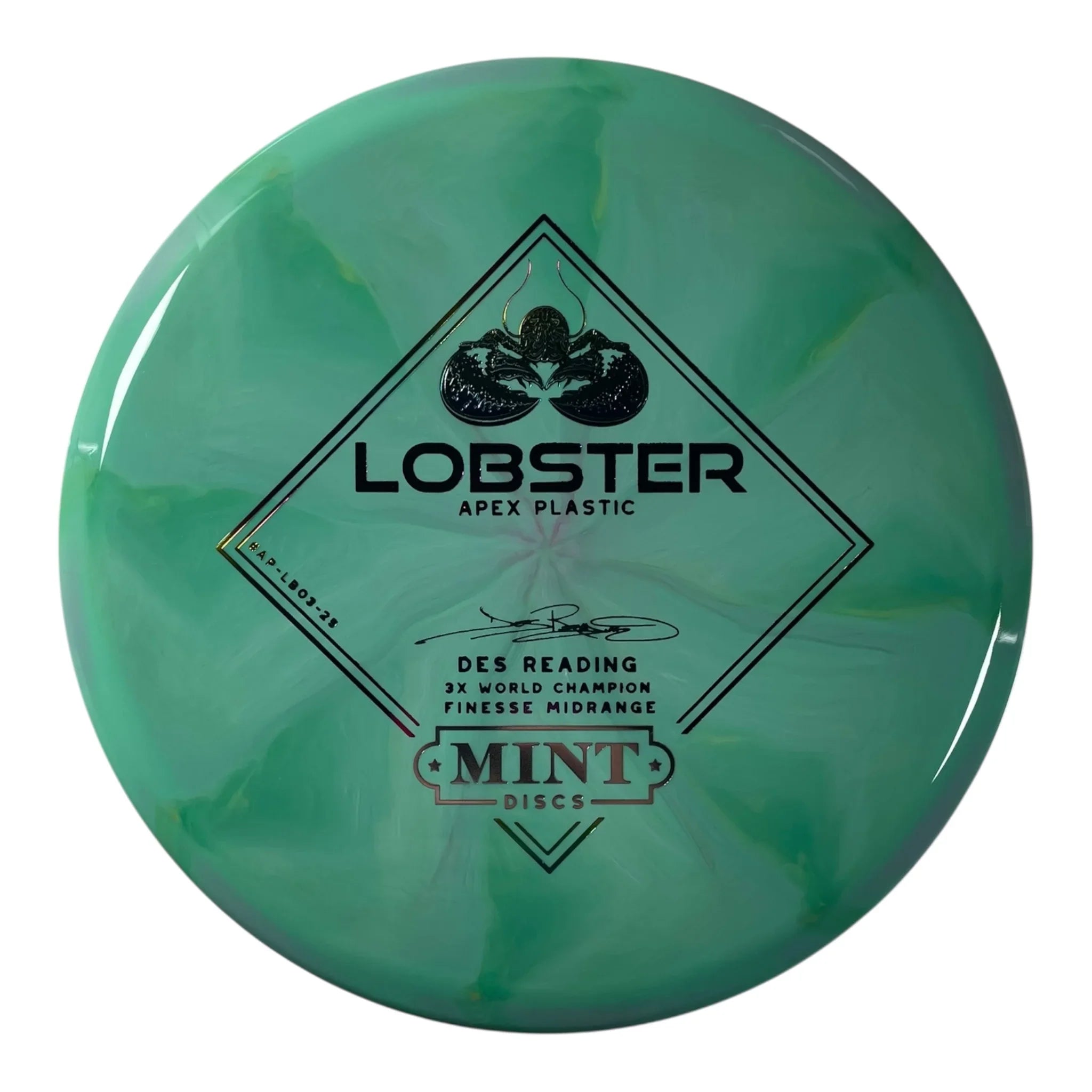 Mint Discs Lobster | Apex Swirl | Green/Silver/Rainbow 175g Disc Golf