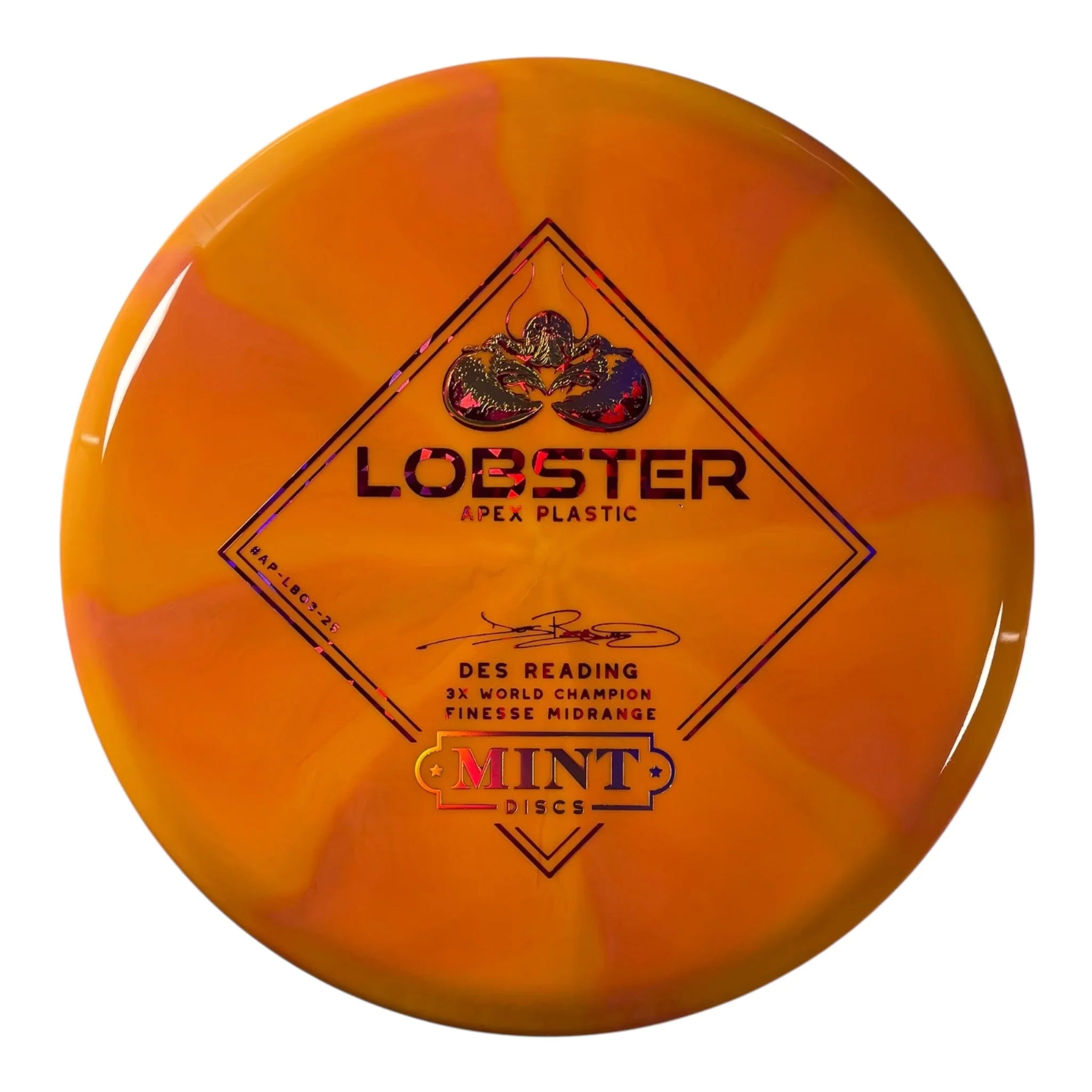 Mint Discs Lobster | Apex Swirl | Orange/Gold/Pink 178g Disc Golf