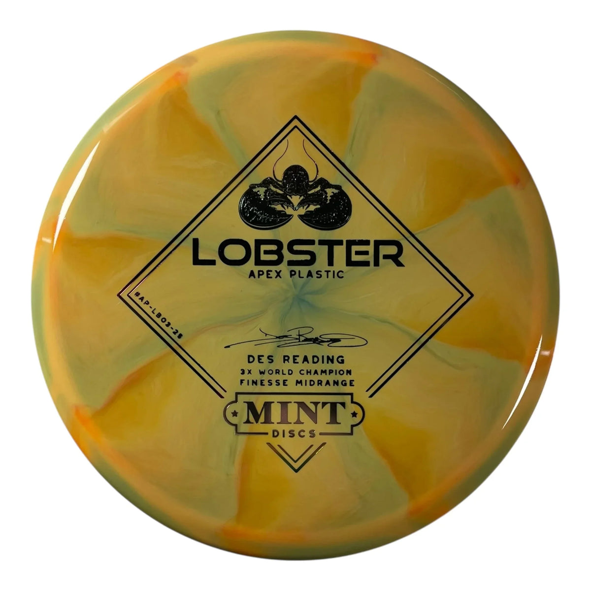 Mint Discs Lobster | Apex Swirl | Orange/Silver/Rainbow 175g Disc Golf