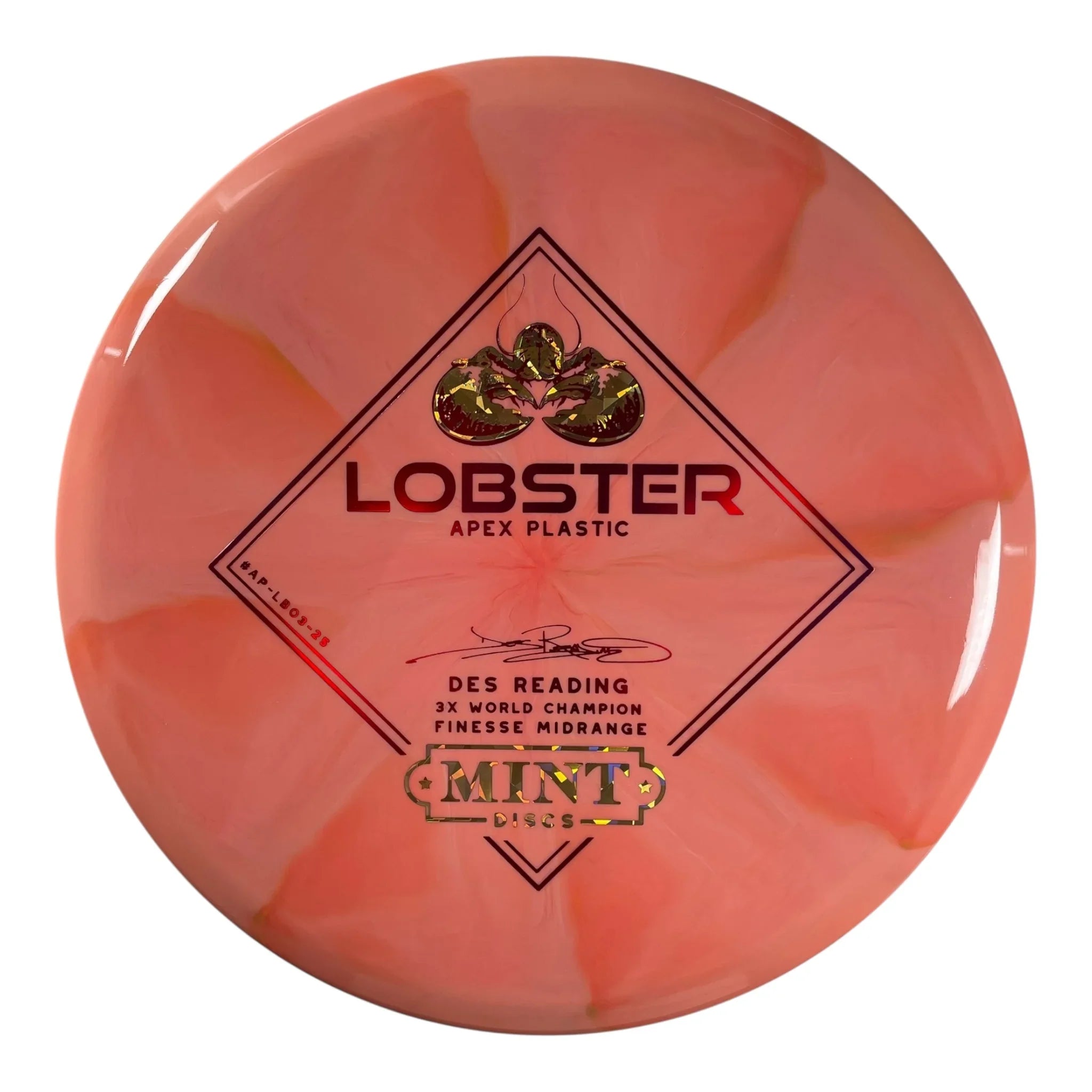 Mint Discs Lobster | Apex Swirl | Pink/Gold/Red Holo 175g Disc Golf