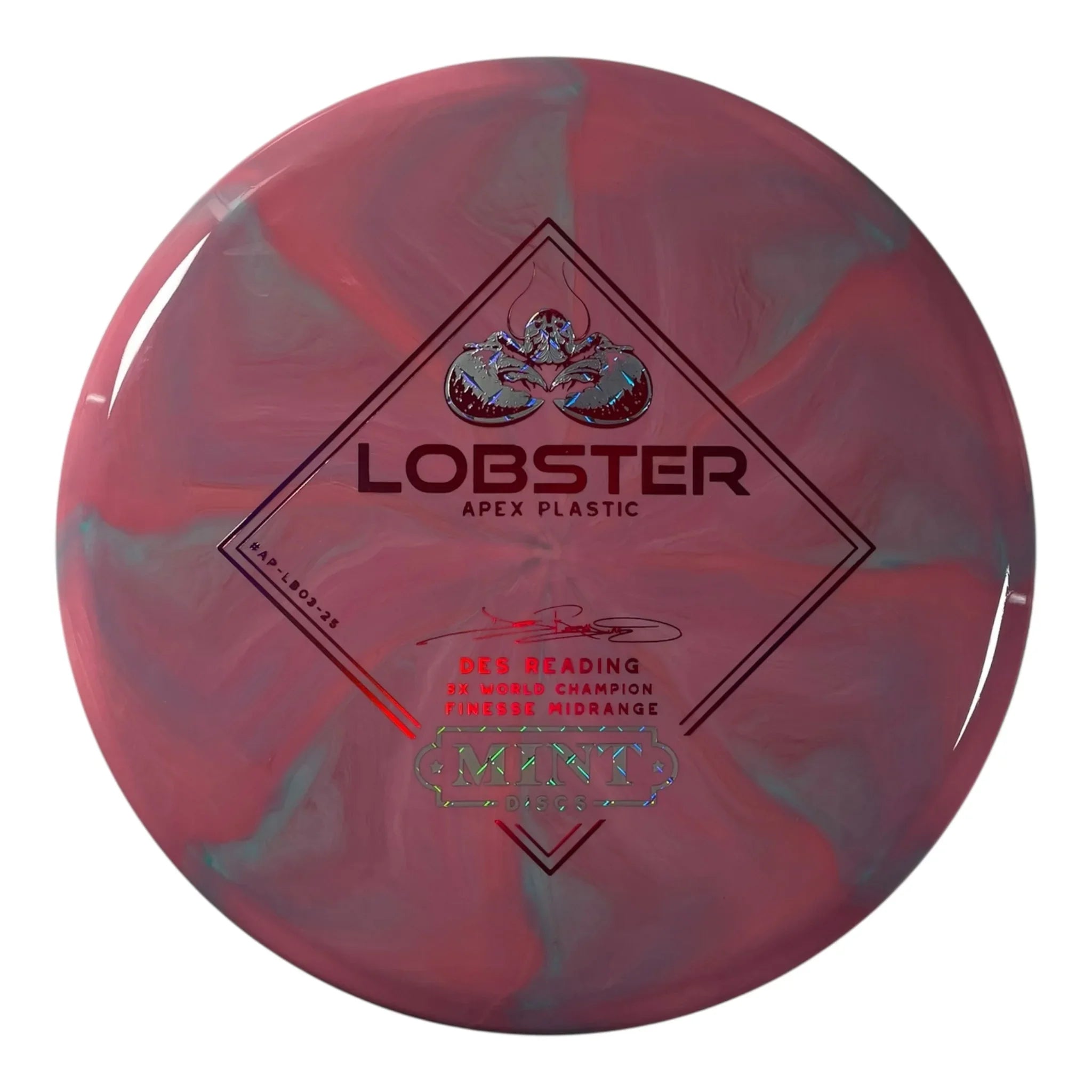 Mint Discs Lobster | Apex Swirl | Pink/Metal/Red 178g Disc Golf