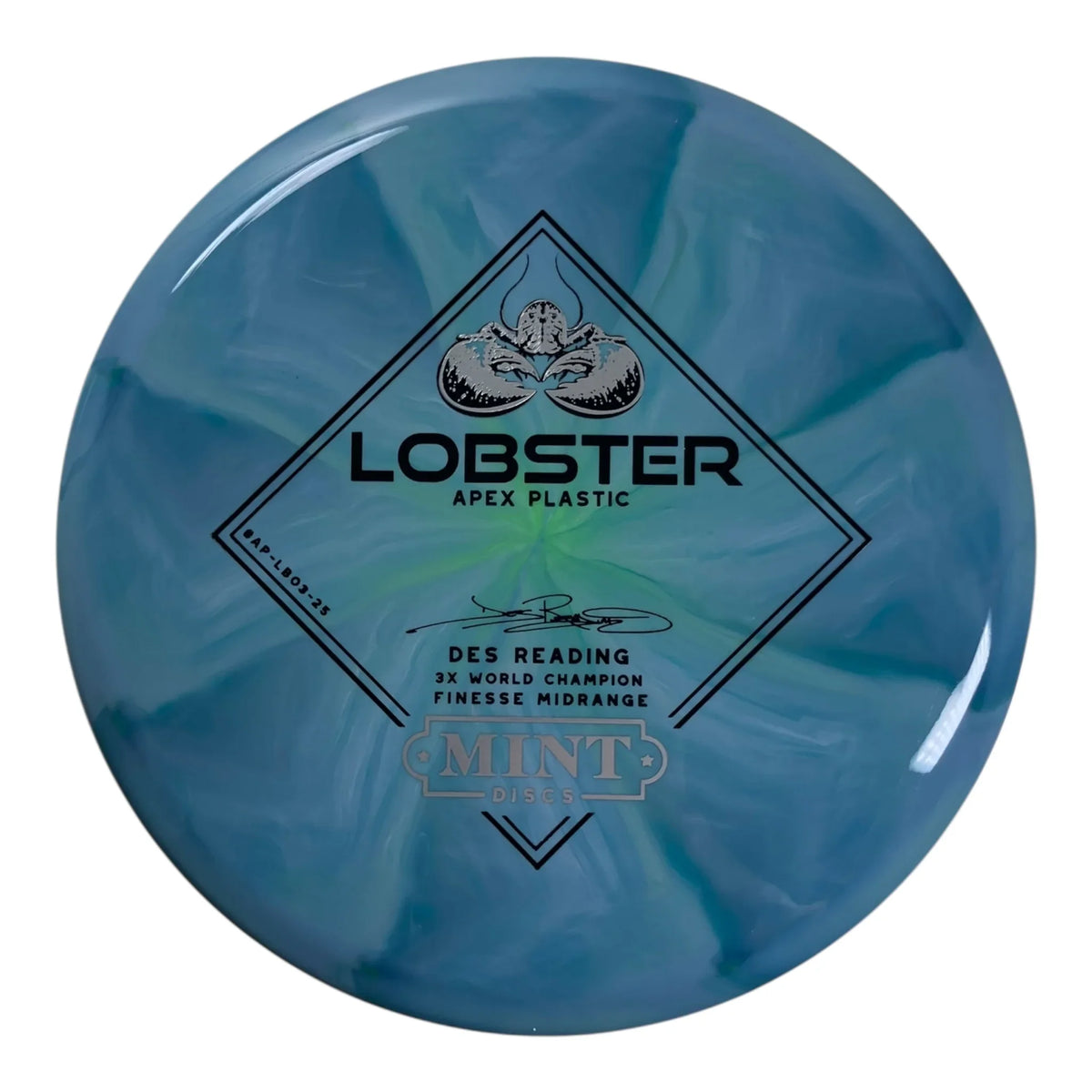 Mint Discs Lobster | Apex Swirl | Teal/Silver/Black 174g Disc Golf