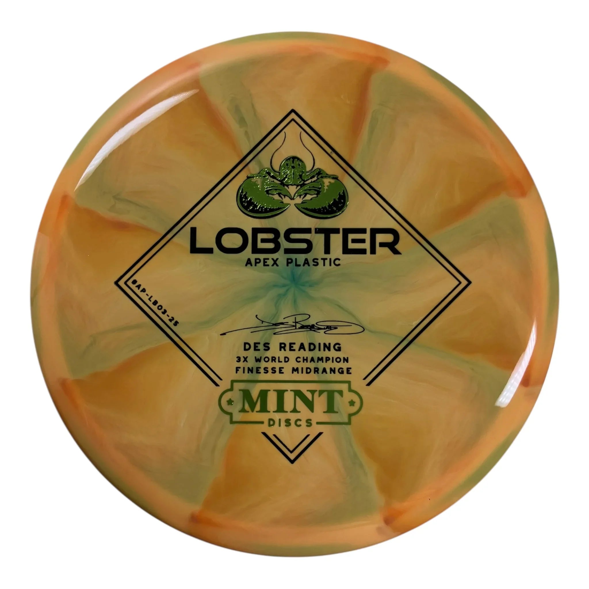 Mint Discs Lobster | Apex Swirl | Yellow/Black/Green 174g Disc Golf