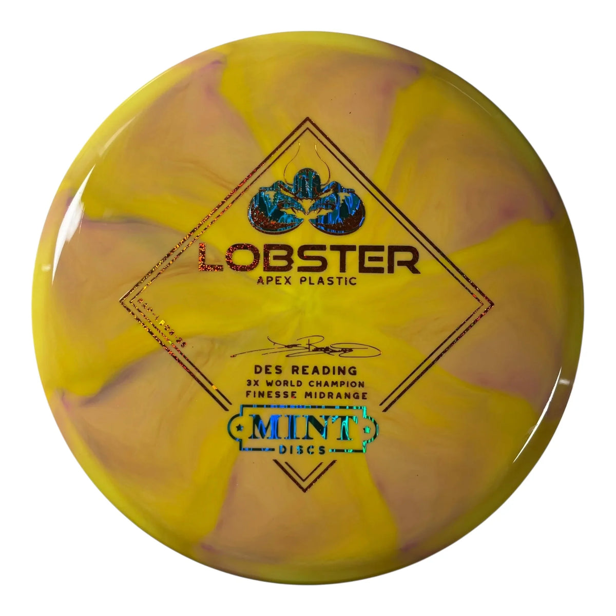 Mint Discs Lobster | Apex Swirl | Yellow/Blue/Bronze 178g Disc Golf