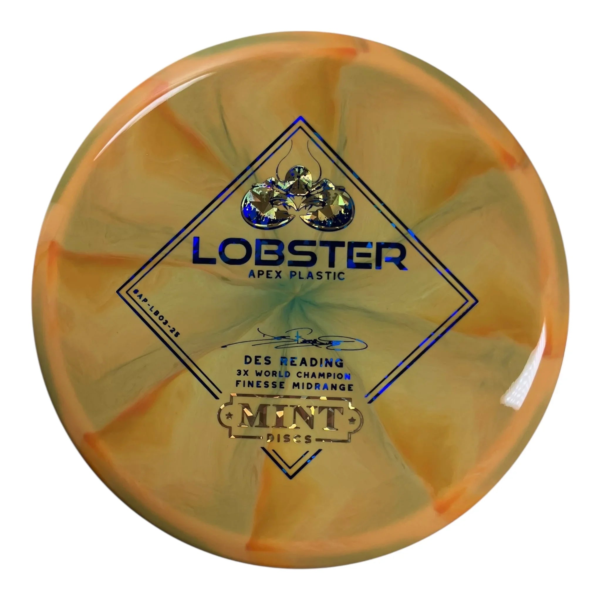 Mint Discs Lobster | Apex Swirl | Yellow/Blue/Gold 174g Disc Golf