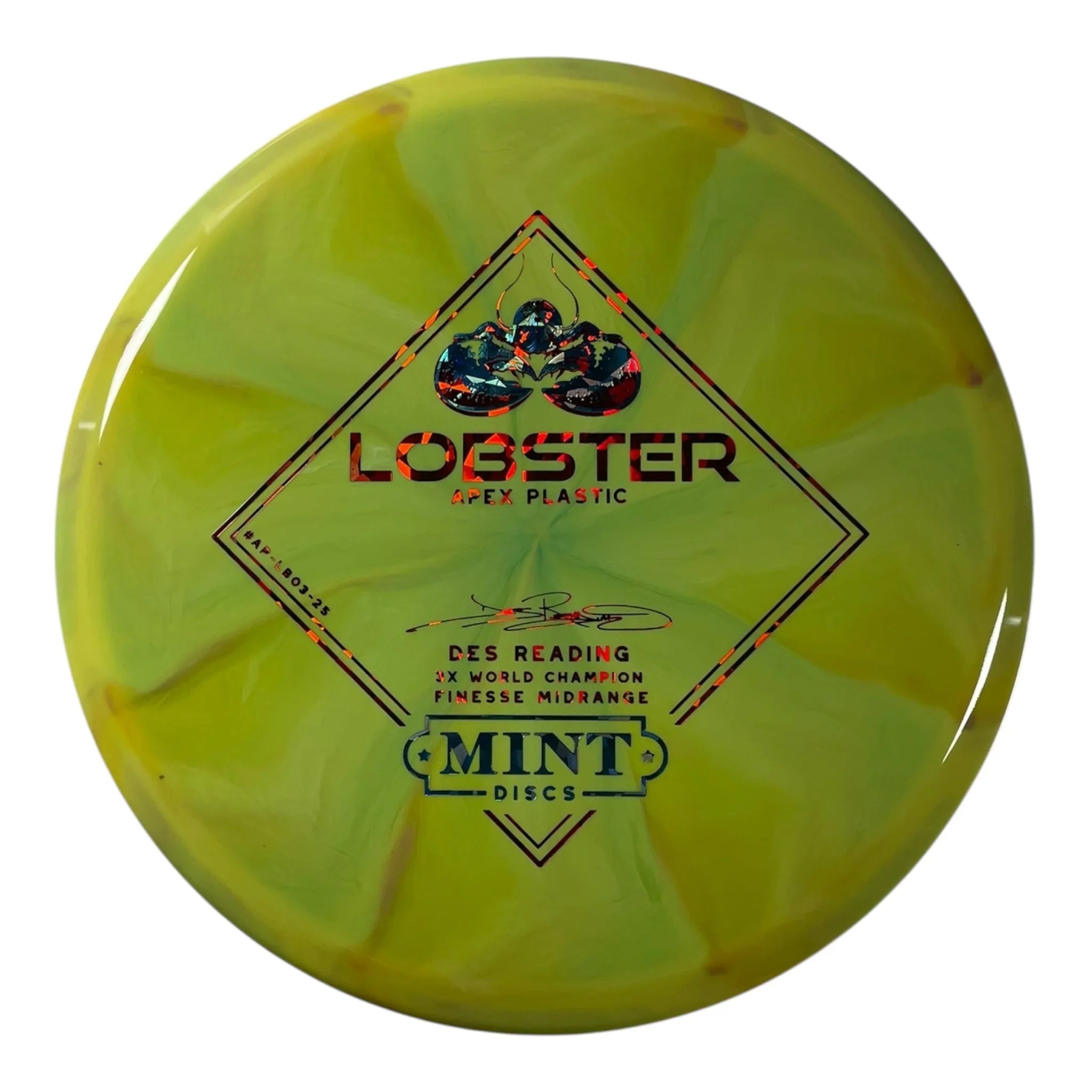 Mint Discs Lobster | Apex Swirl | Yellow/Blue/Red Holo 174g Disc Golf