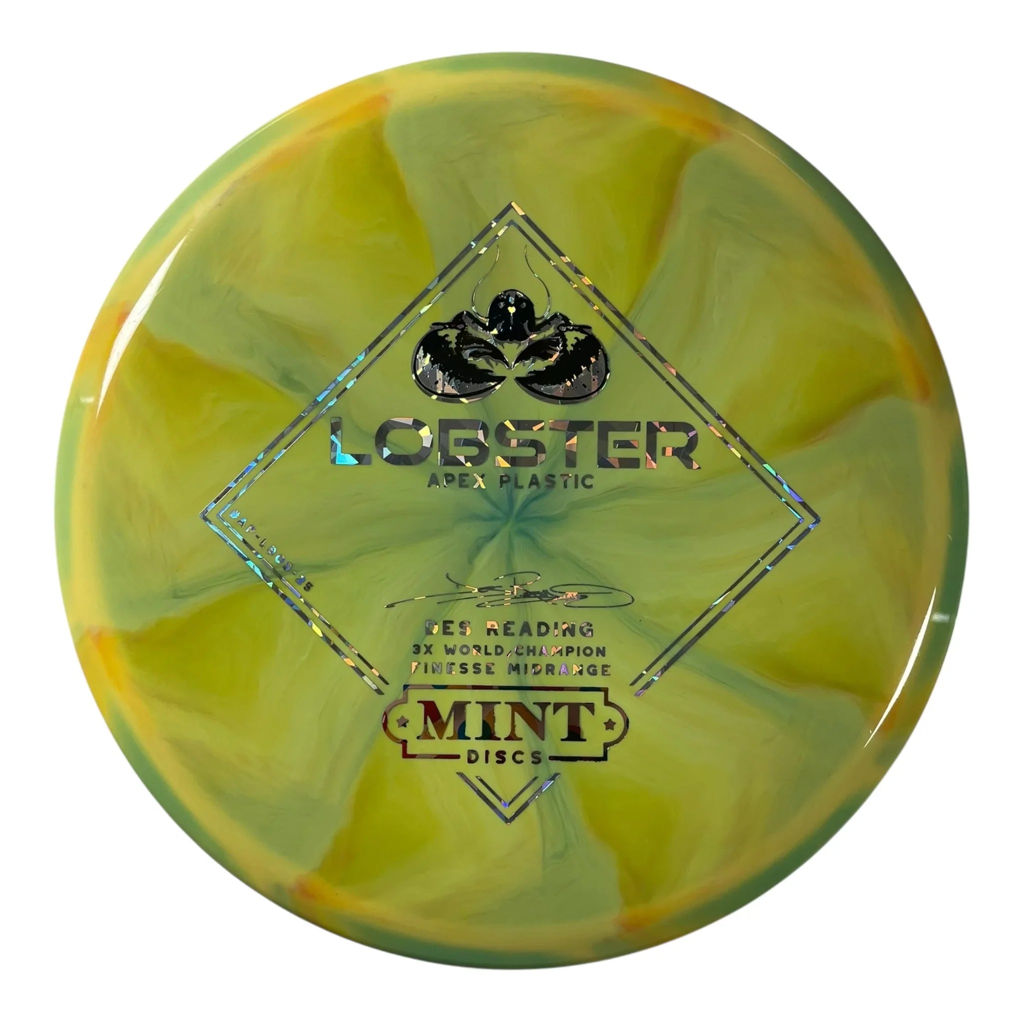 Mint Discs Lobster | Apex Swirl | Yellow/Dots/Silver 174g Disc Golf