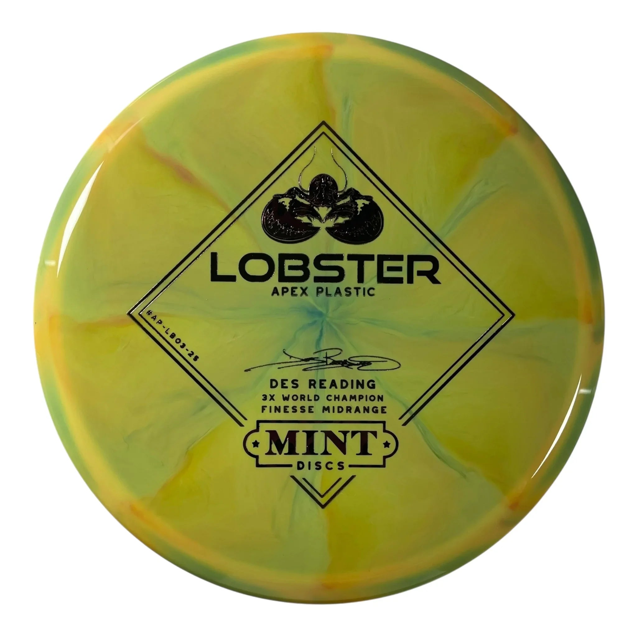 Mint Discs Lobster | Apex Swirl | Yellow/Pink Dots/Brown 175g Disc Golf