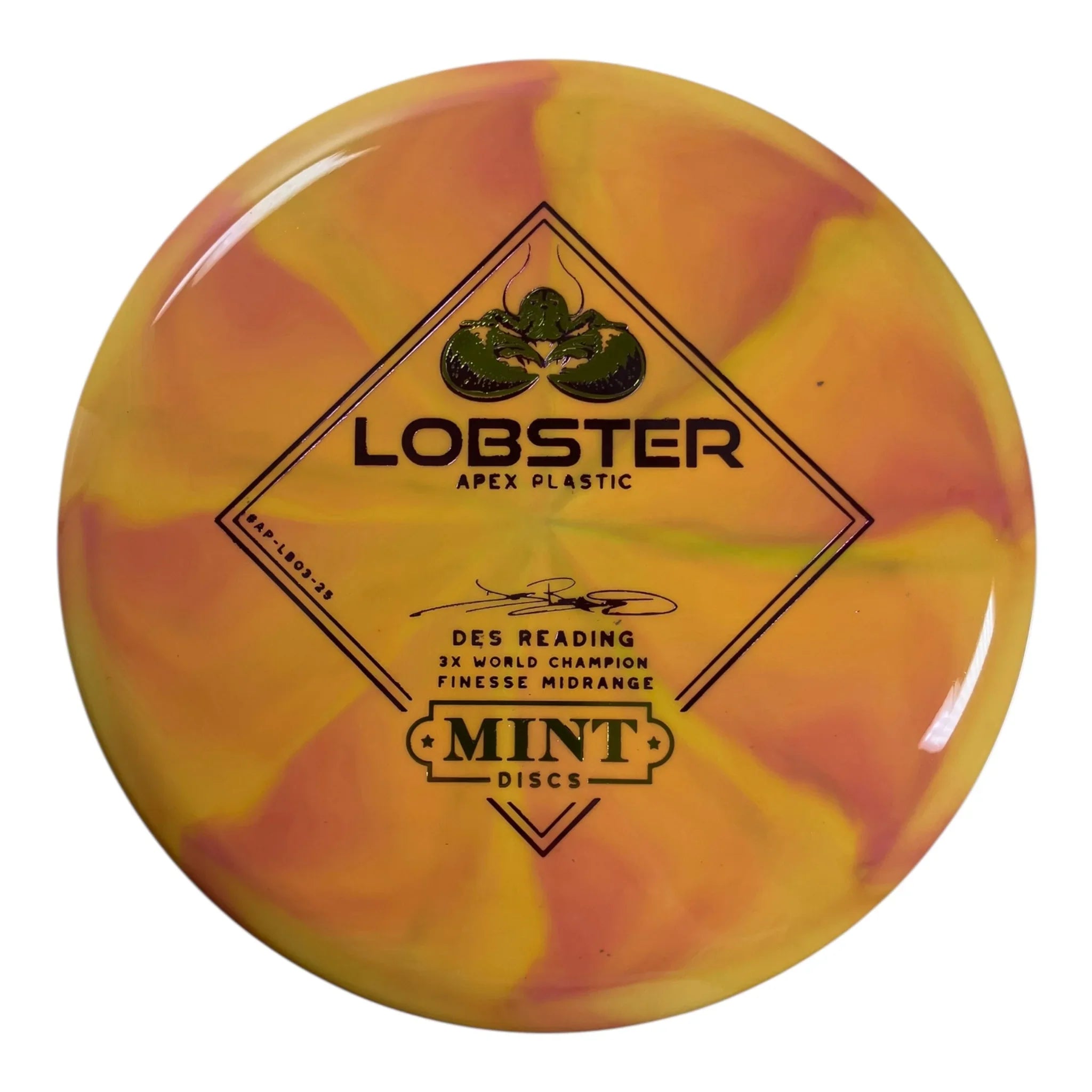 Mint Discs Lobster | Apex Swirl | Yellow/Purple/Green 178g Disc Golf