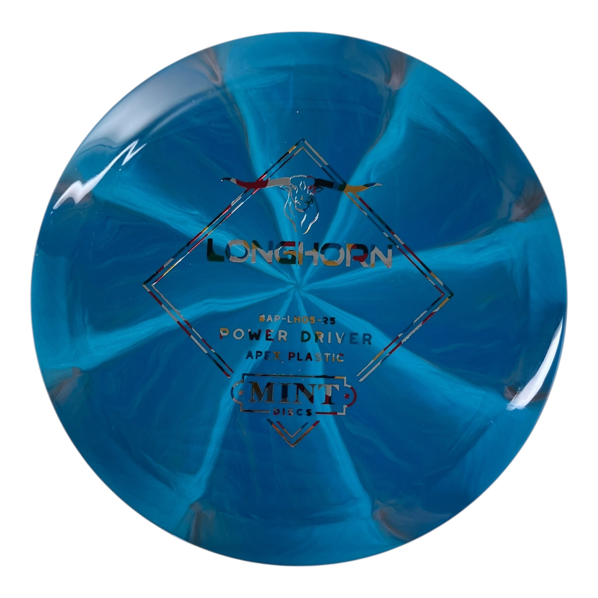 Mint Discs Longhorn | Apex Swirl | Blue/Wonderbread 166g Disc Golf