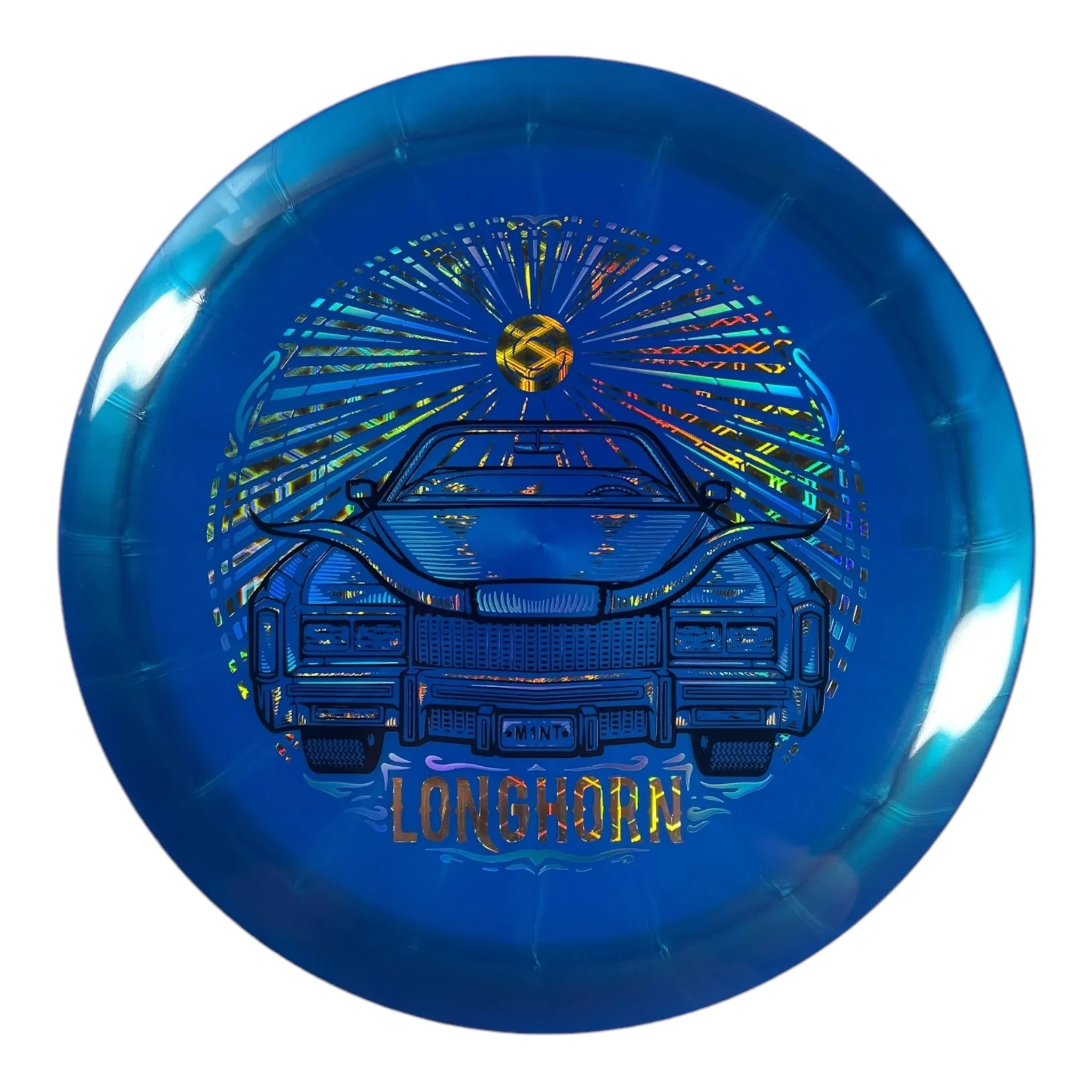 Mint Discs Longhorn | Sublime | Blue/Gold Holo 172g Disc Golf