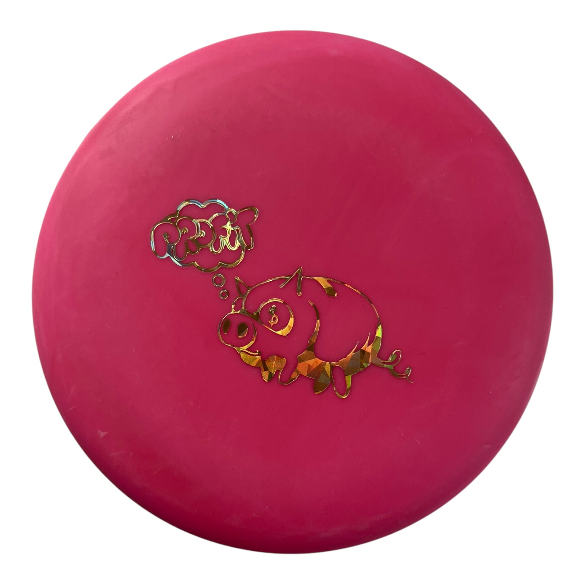 Mint Discs Mint Disc Mini Marker | Pink/Gold (Profit Pig) Disc Golf