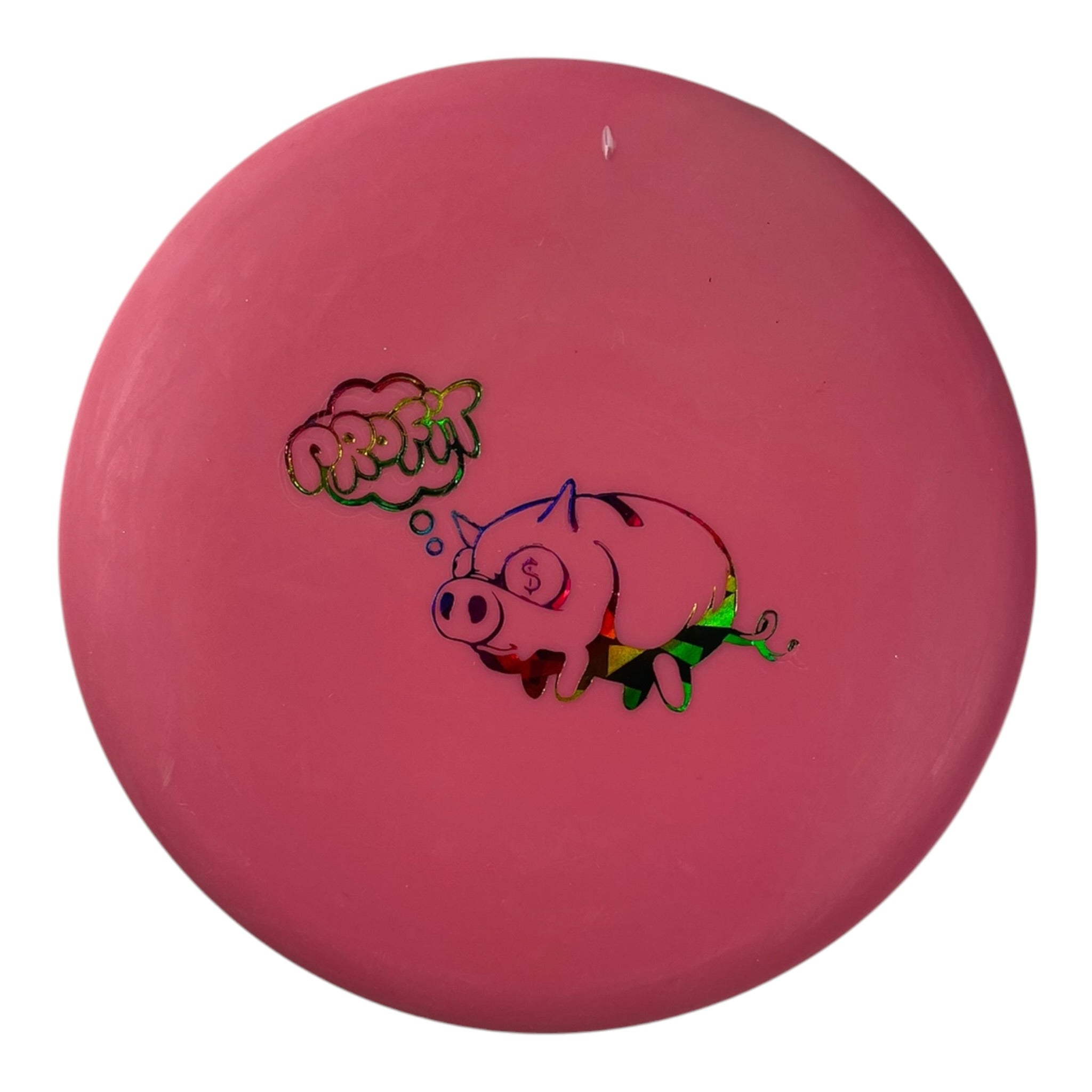 Mint Discs Mint Disc Mini Marker | Pink/Rainbow (Profit Pig) Disc Golf