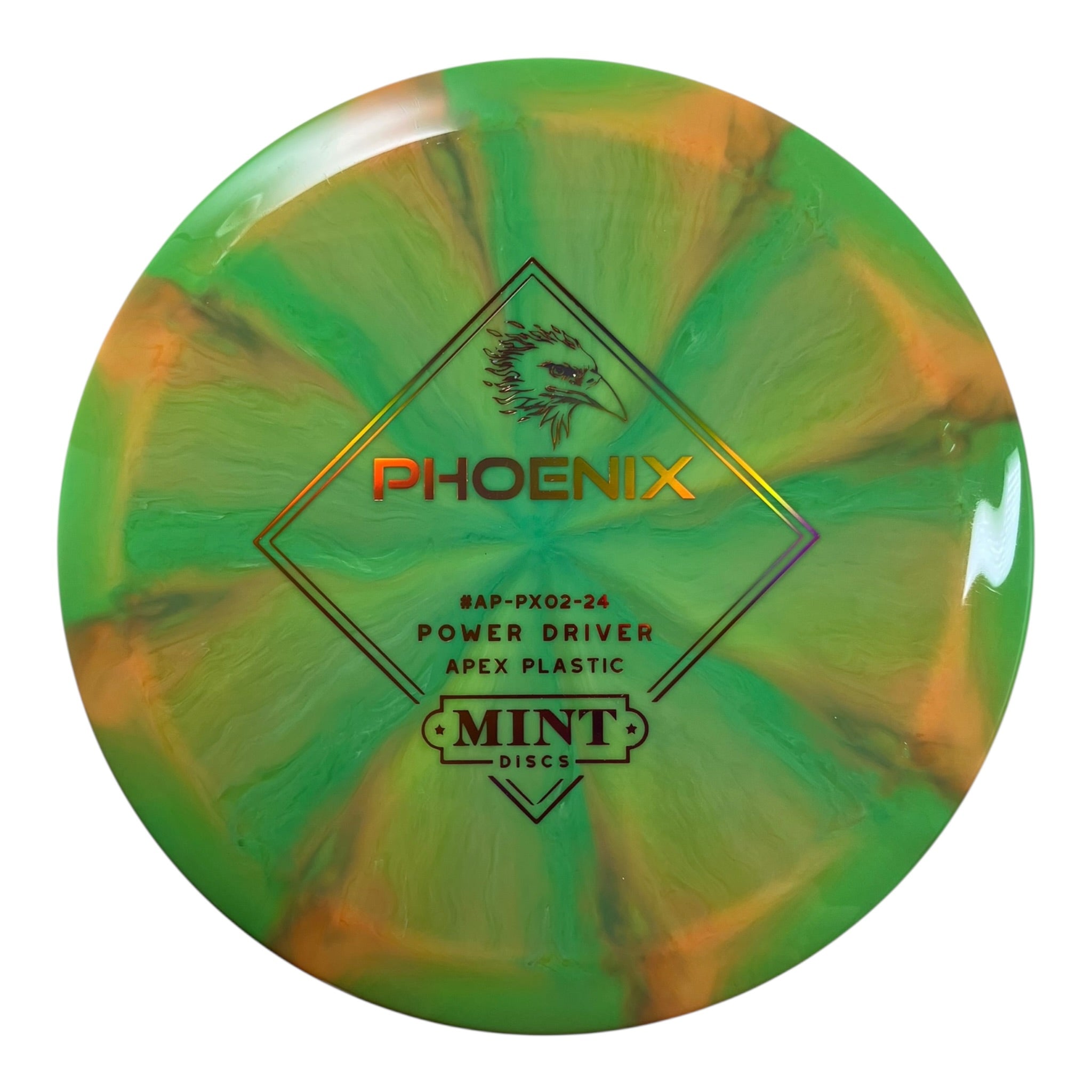 Mint Discs Phoenix | Apex Swirl | Green/Gold 175g Disc Golf