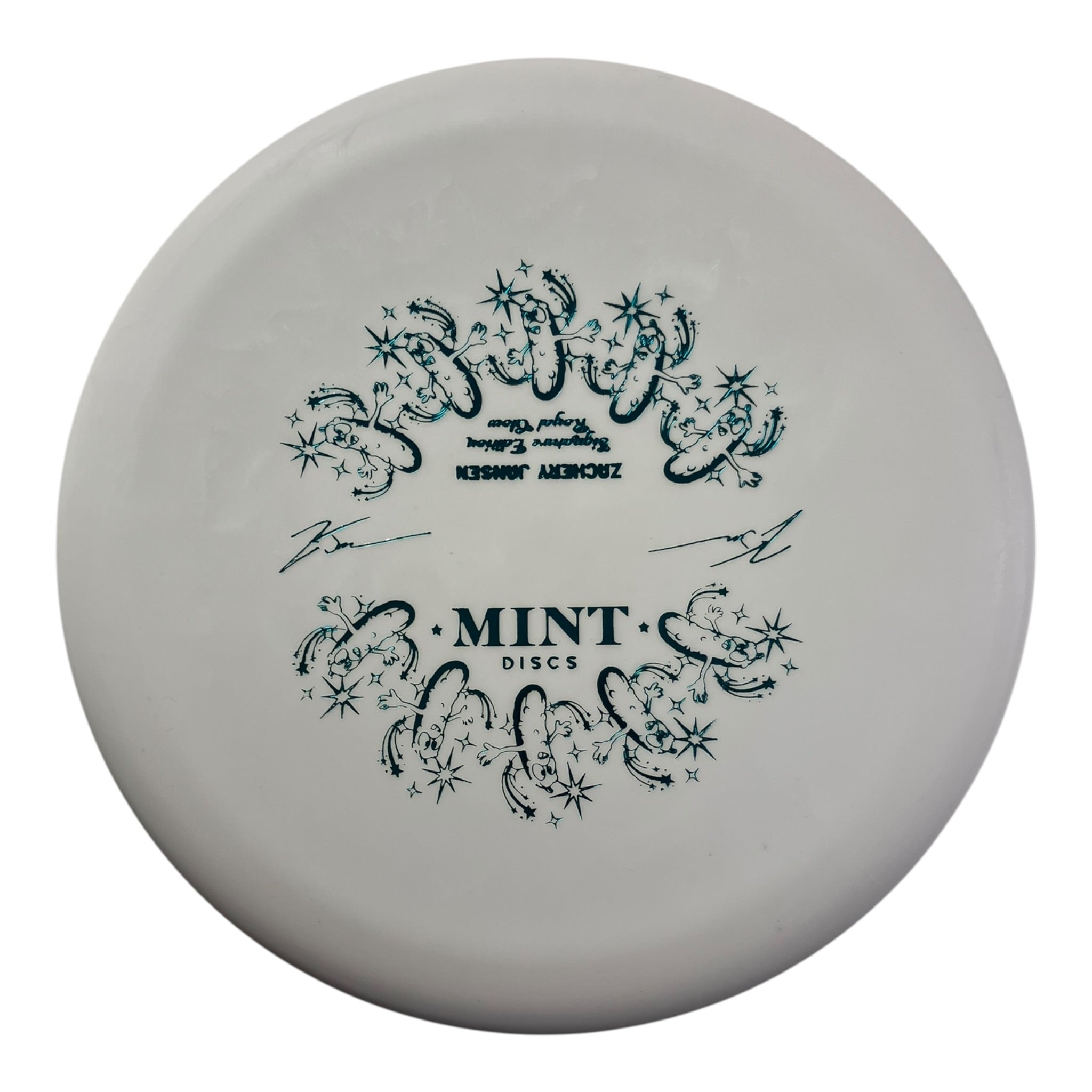 Mint Discs Pickle | Royal Nocturnal Glow Medium | White/Teal 174-175g (Zachary Jansen) Disc Golf