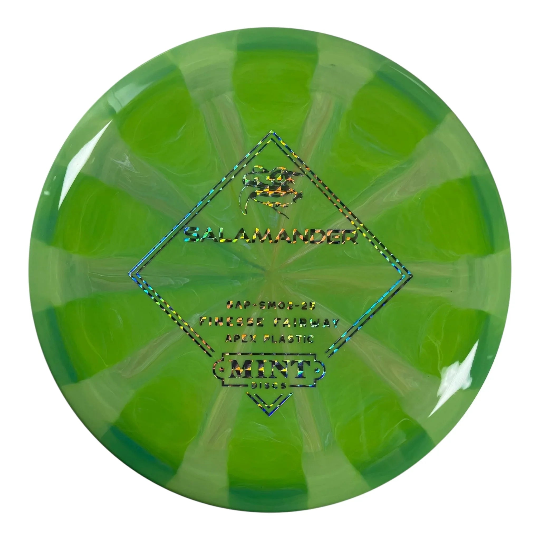 Mint Discs Salamander | Apex Swirl | Green/Silver Holo 169g Disc Golf