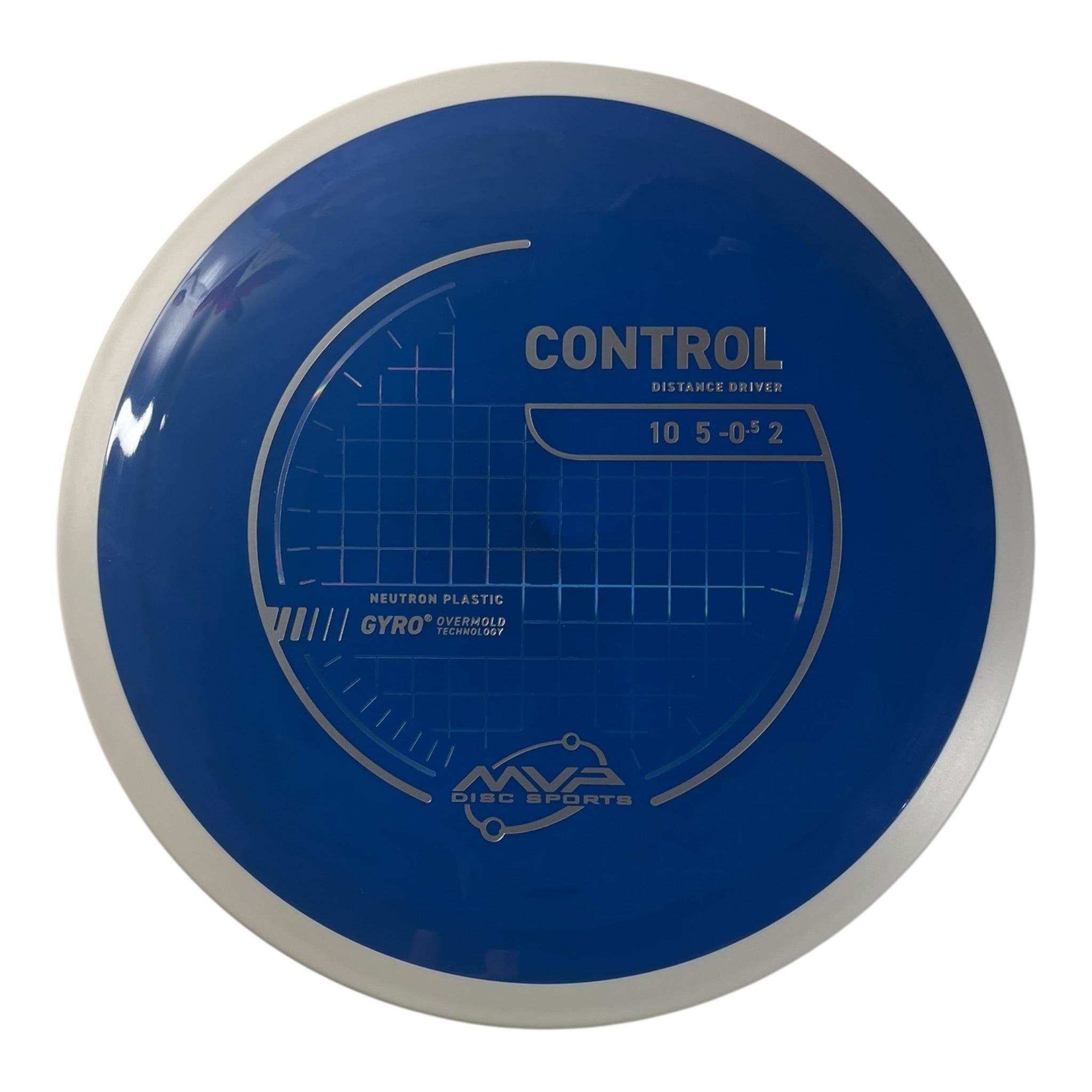 MVP Disc Sports Control | Neutron | Blue/White 163-164g (Project Lab Coat) Disc Golf