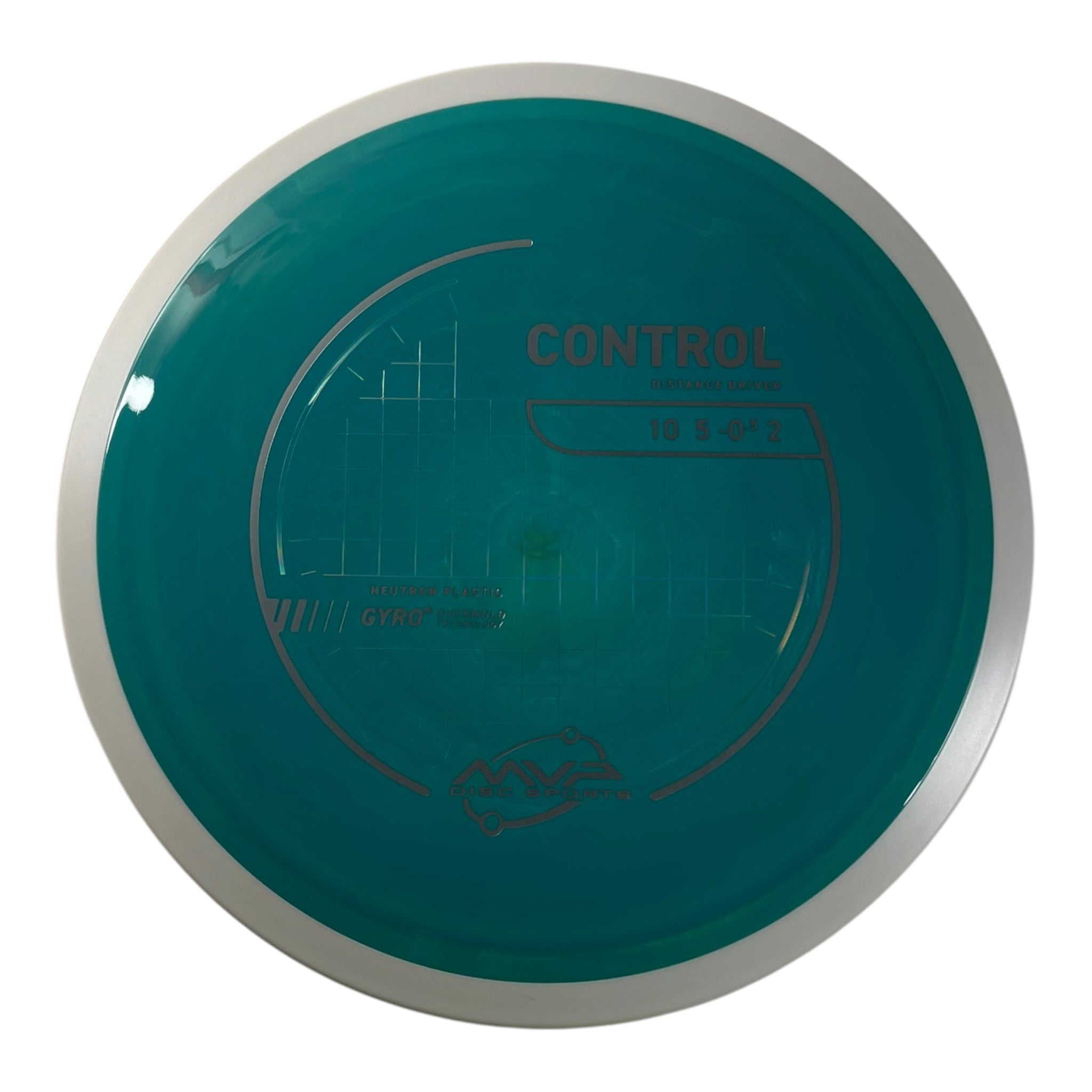 MVP Disc Sports Control | Neutron | Teal/White 168g (Project Lab Coat) Disc Golf