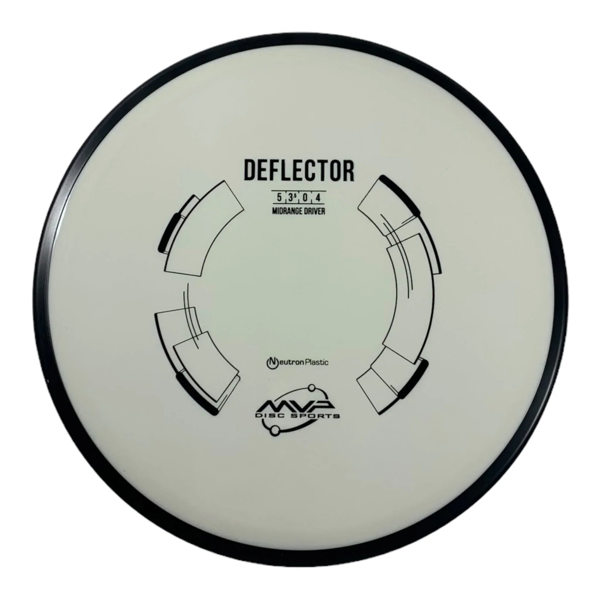 MVP Disc Sports Deflector | Neutron | White/Black 173g Disc Golf