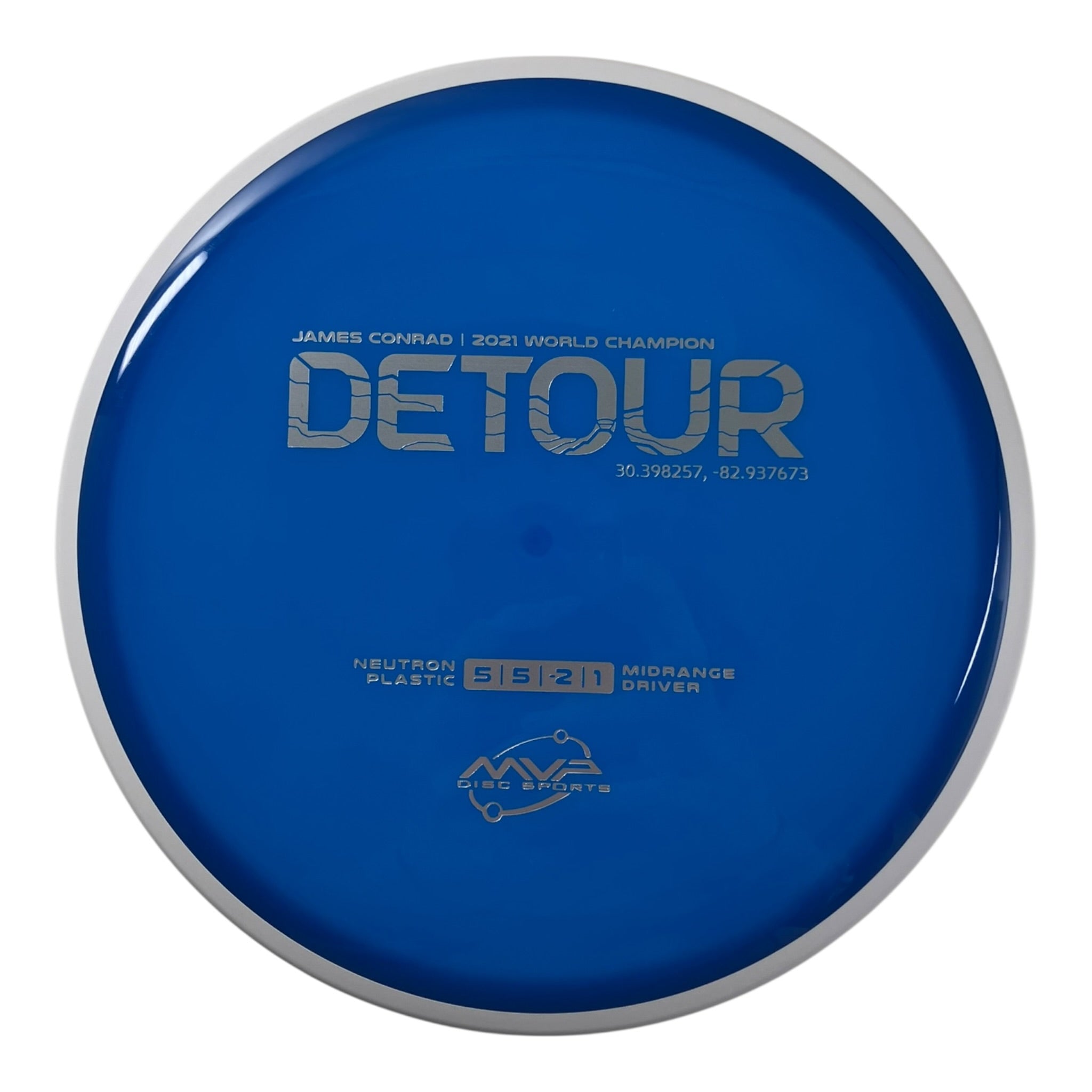 MVP Disc Sports Detour | Neutron | Cobalt/White 176g (Project Lab Coat) Disc Golf