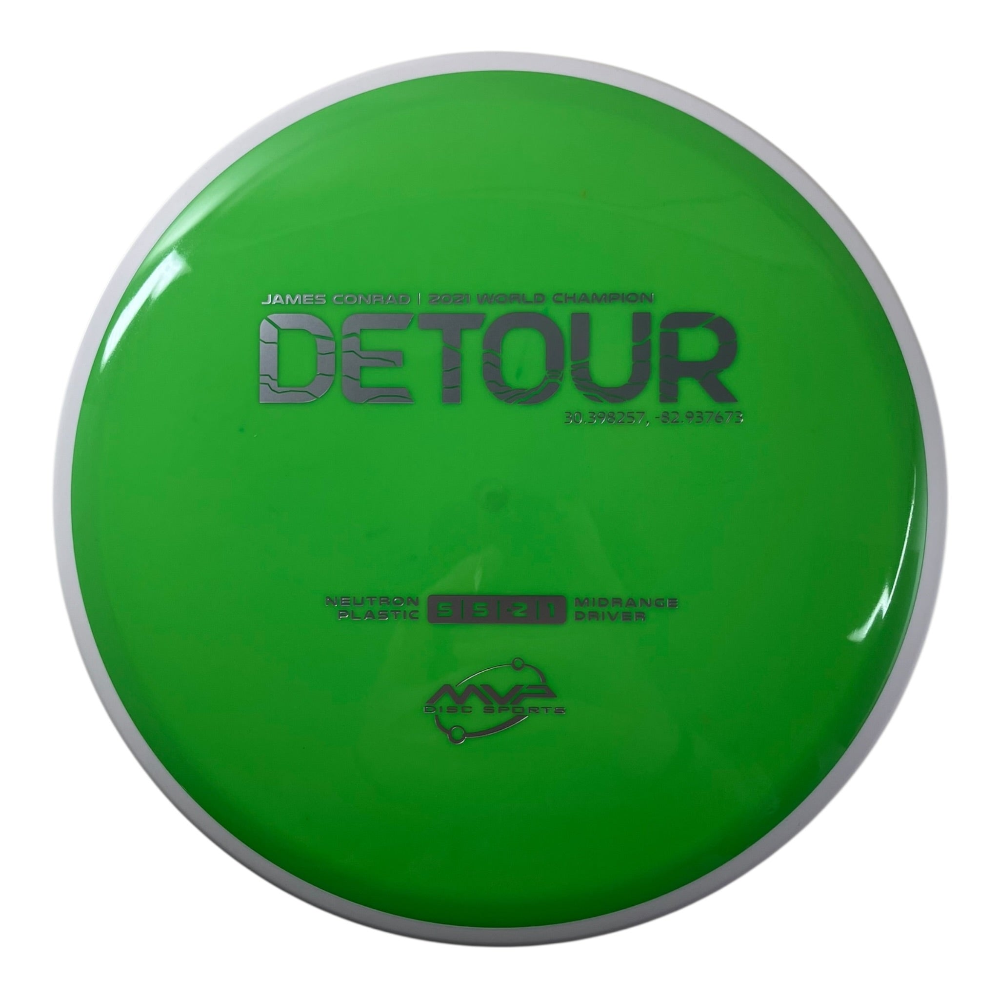 MVP Disc Sports Detour | Neutron | Green/White 168-177g (Project Lab Coat) Disc Golf