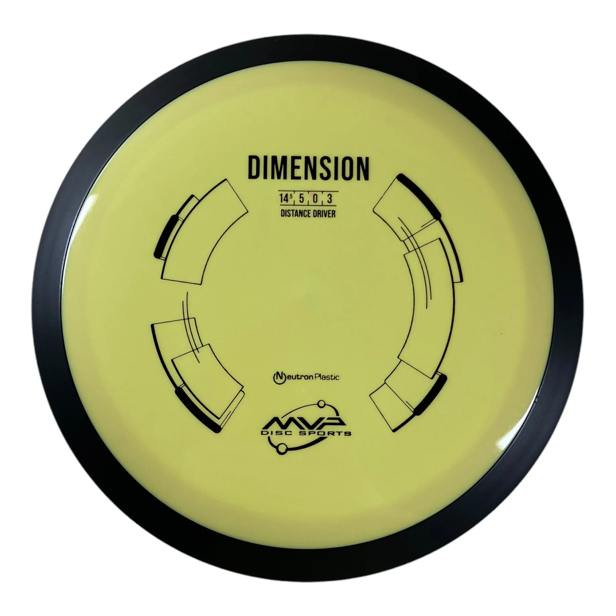 MVP Disc Sports Dimension | Neutron | Yellow/Black 174g Disc Golf