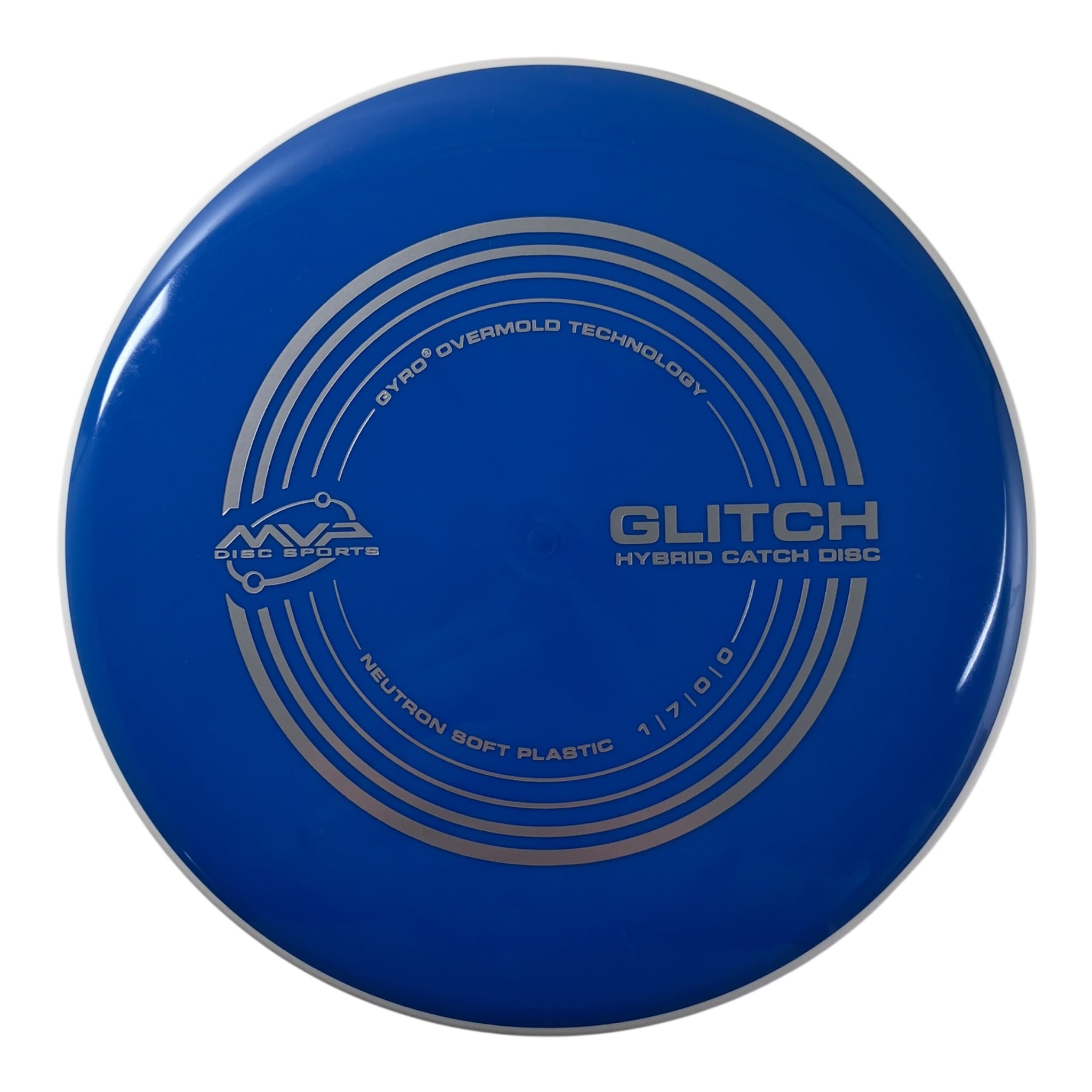 MVP Disc Sports Glitch | Neutron Soft | Blue/White 149g (Project Lab Coat) Disc Golf