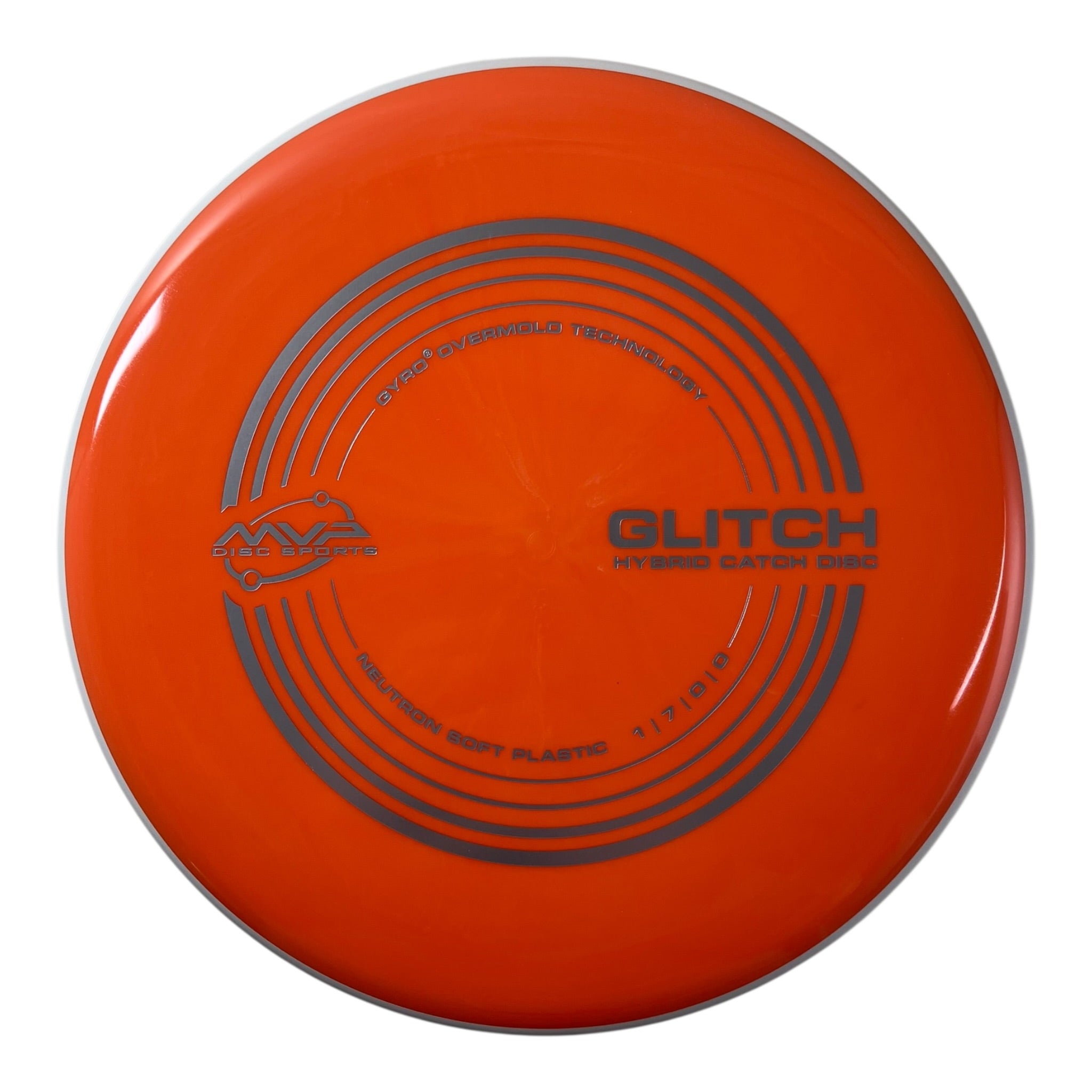 MVP Disc Sports Glitch | Neutron Soft | Orange/White 152g (Project Lab Coat) Disc Golf
