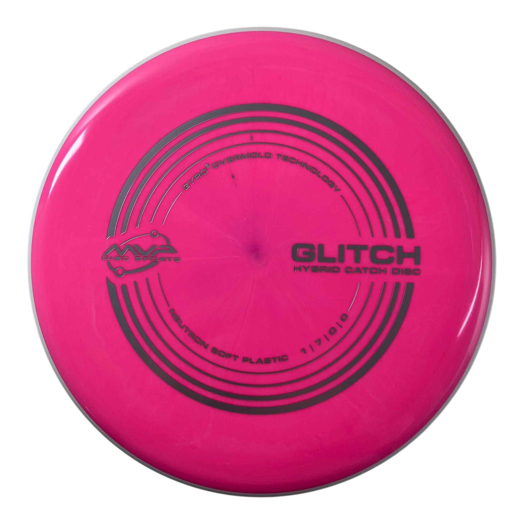 MVP Disc Sports Glitch | Neutron Soft | Pink/White 153g (Project Lab Coat) Disc Golf