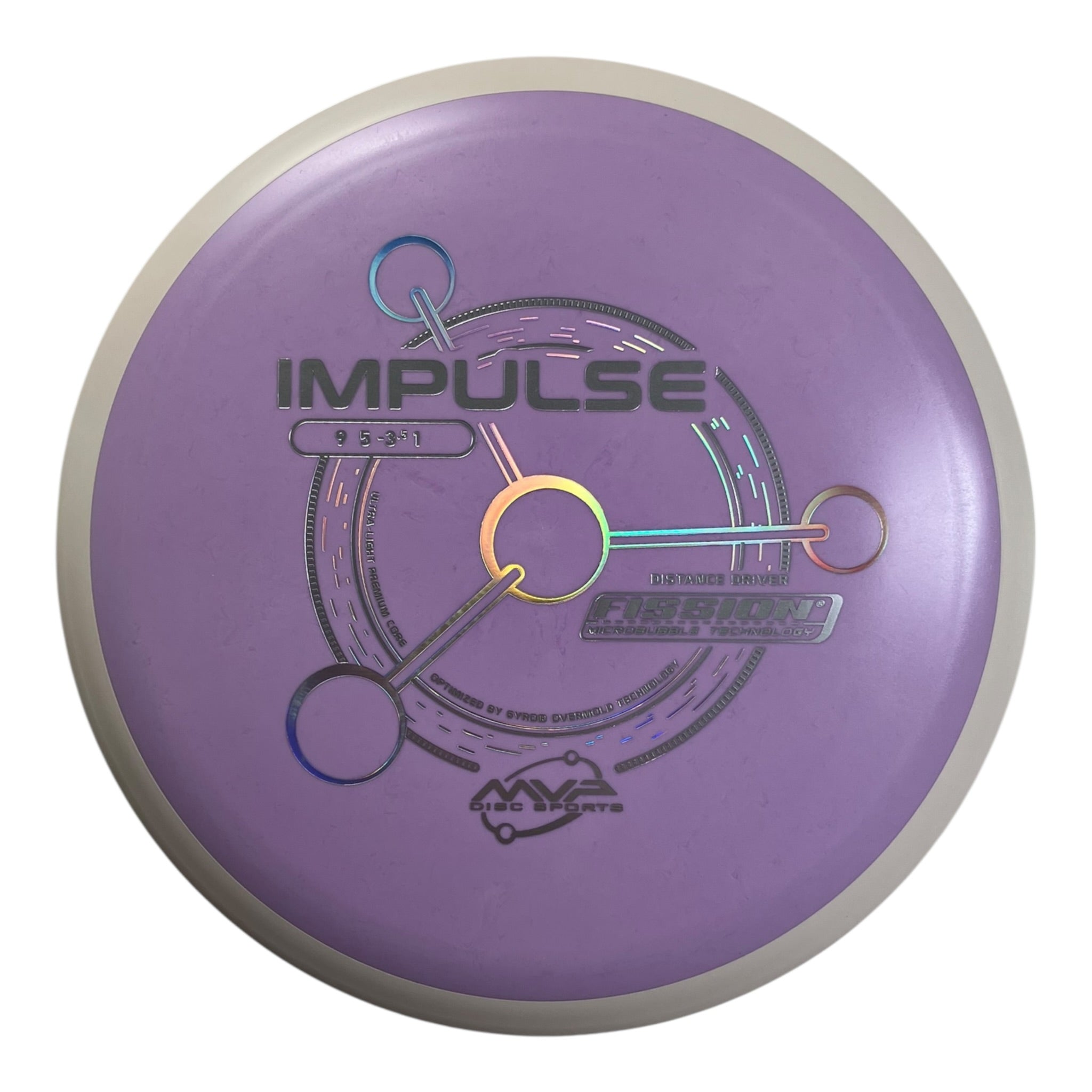 MVP Disc Sports Impulse | Fission | Purple/White 166g (Project Lab Coat) Disc Golf