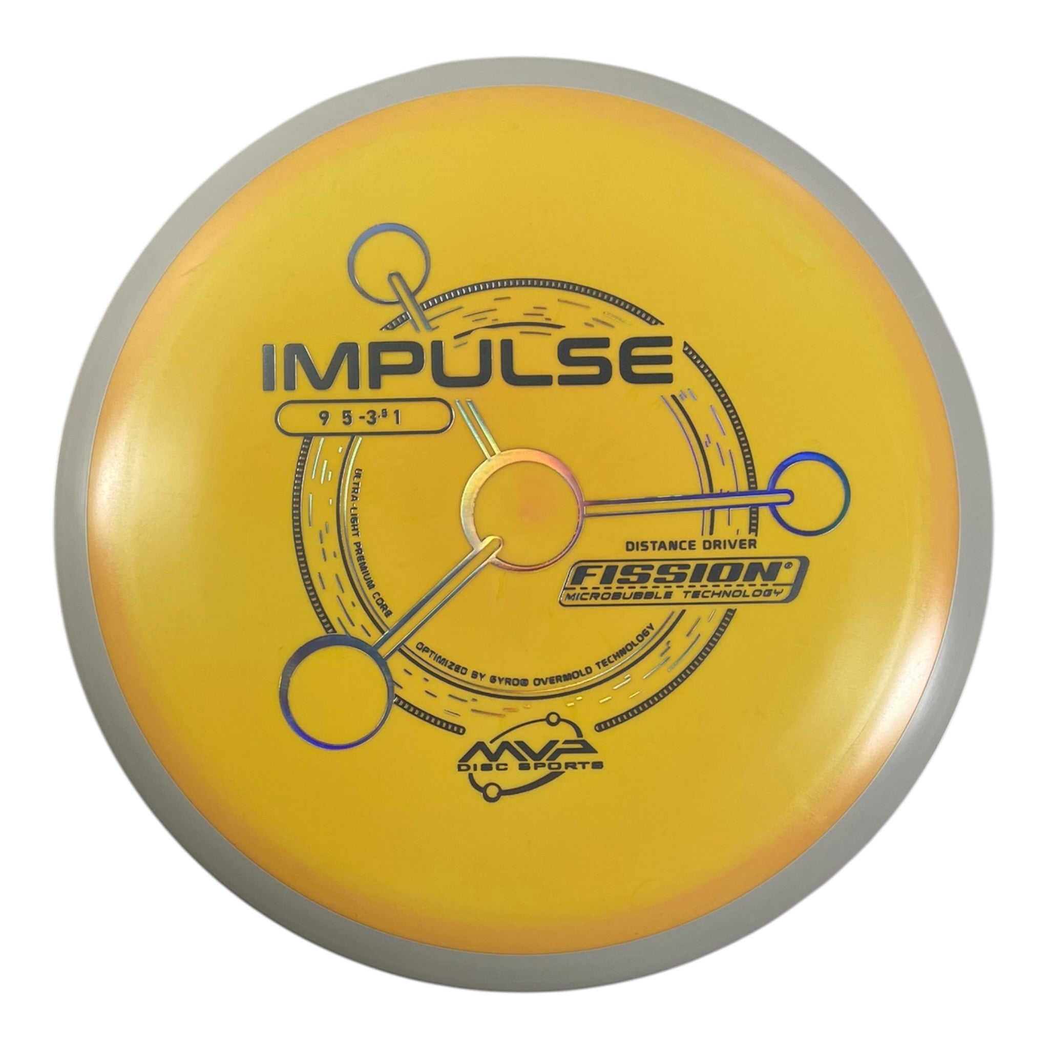 MVP Disc Sports Impulse | Fission | Yellow/White 166g (Project Lab Coat) Disc Golf