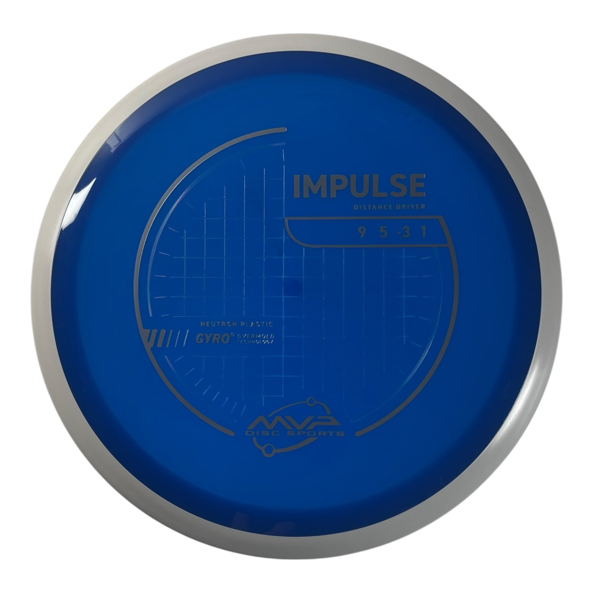 MVP Disc Sports Impulse | Neutron | Blue/White 173g (Project Lab Coat) Disc Golf