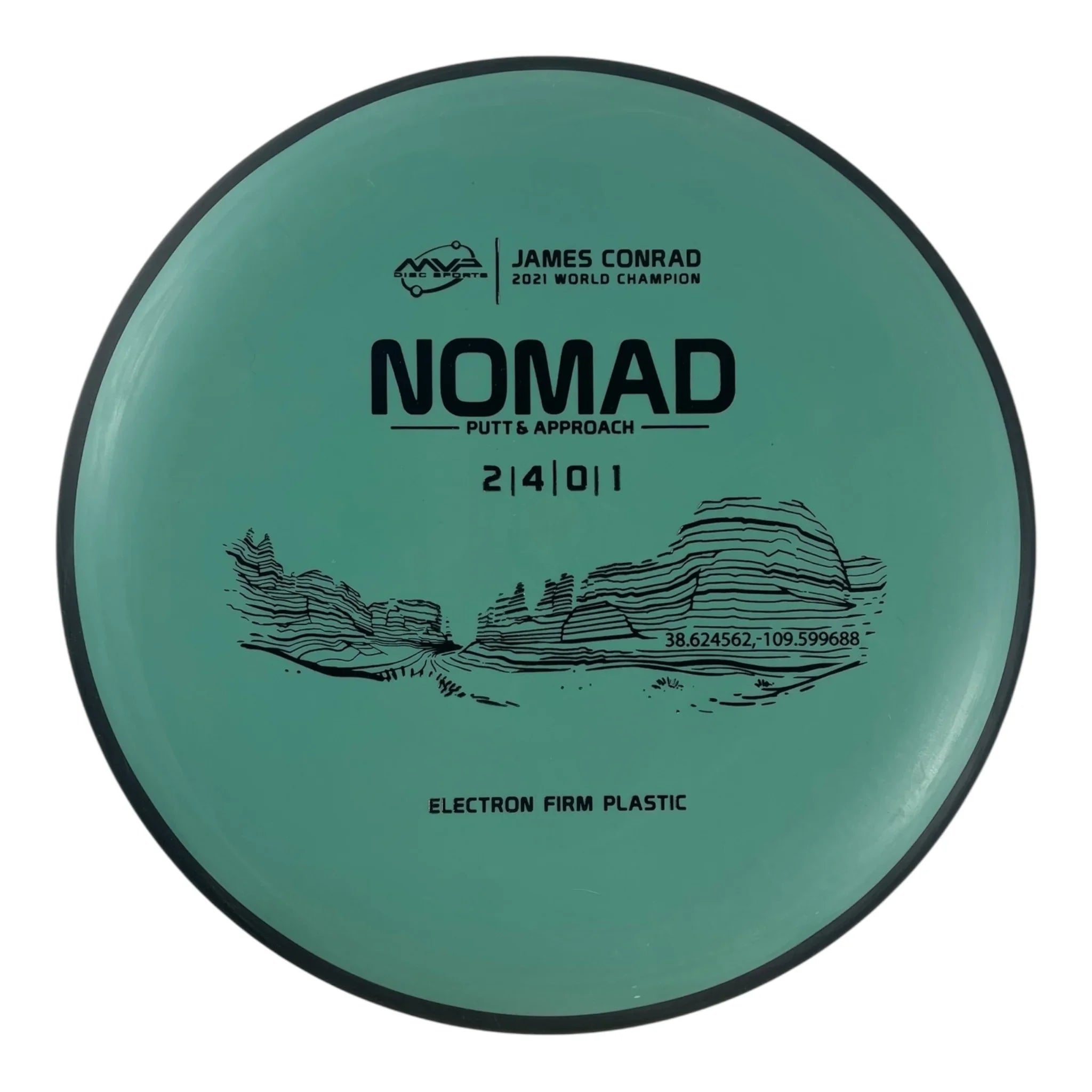 MVP Disc Sports Nomad | Electron Firm | Green/Black 167g (James Conrad) Disc Golf